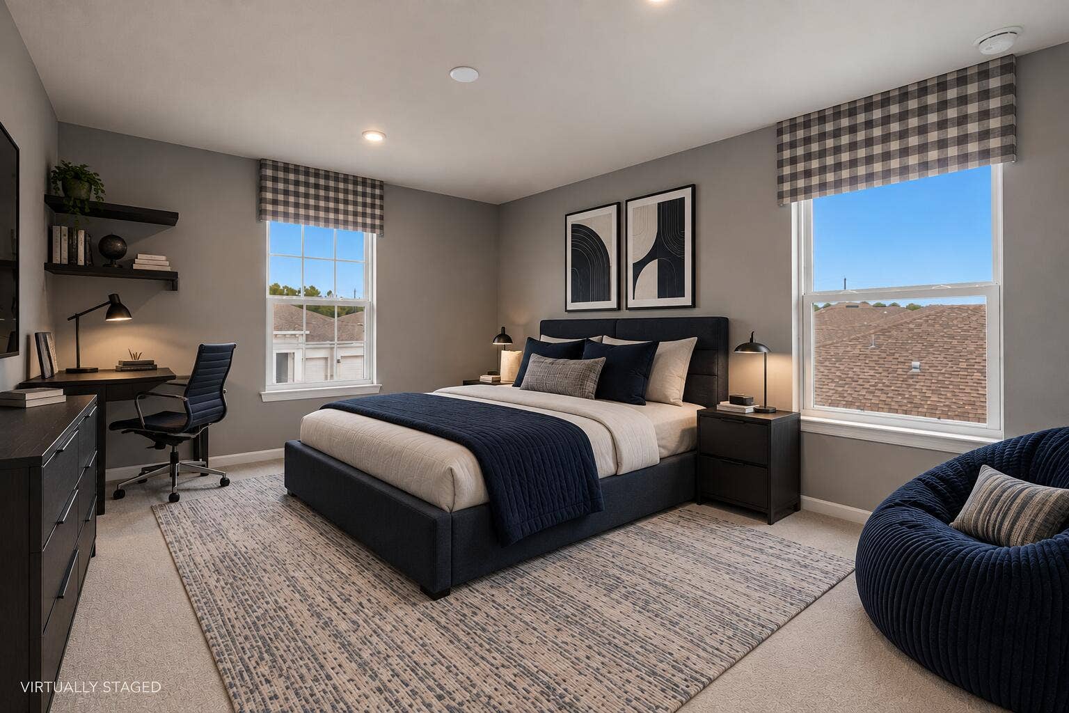 6555 POMELLO Court, Vero Beach, FL 32967 Modern Navy and Gray Teen Bedroom