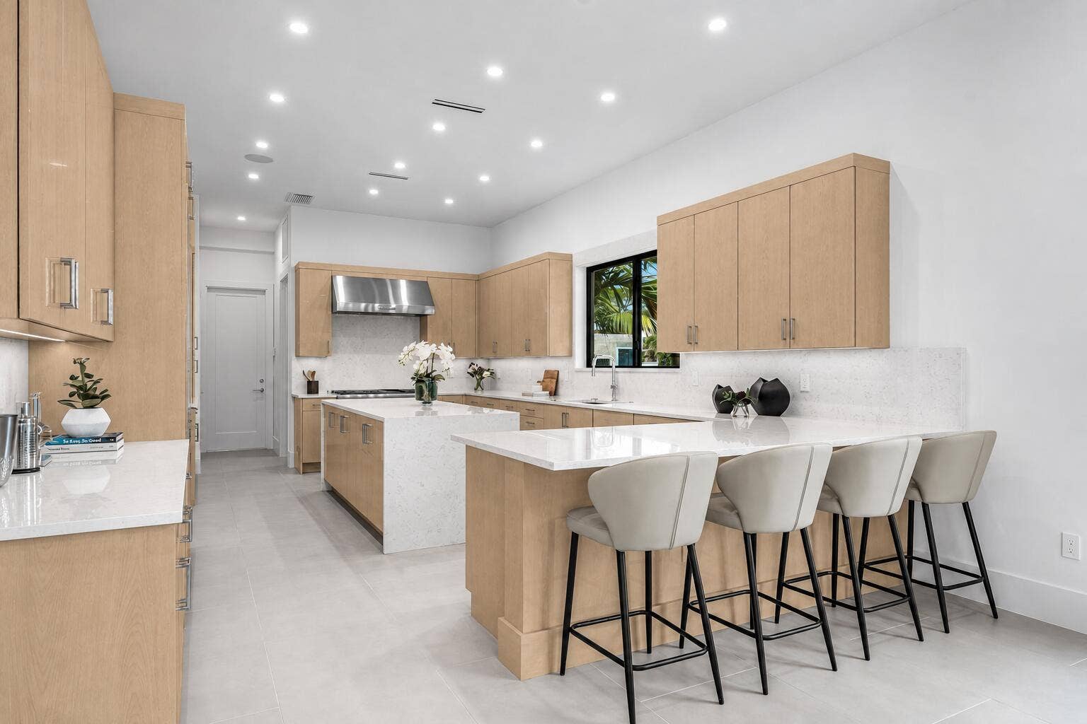 16717 MOSAIC Place, Delray Beach, FL 33446 Modern kitchen with matte oak cabinets-4