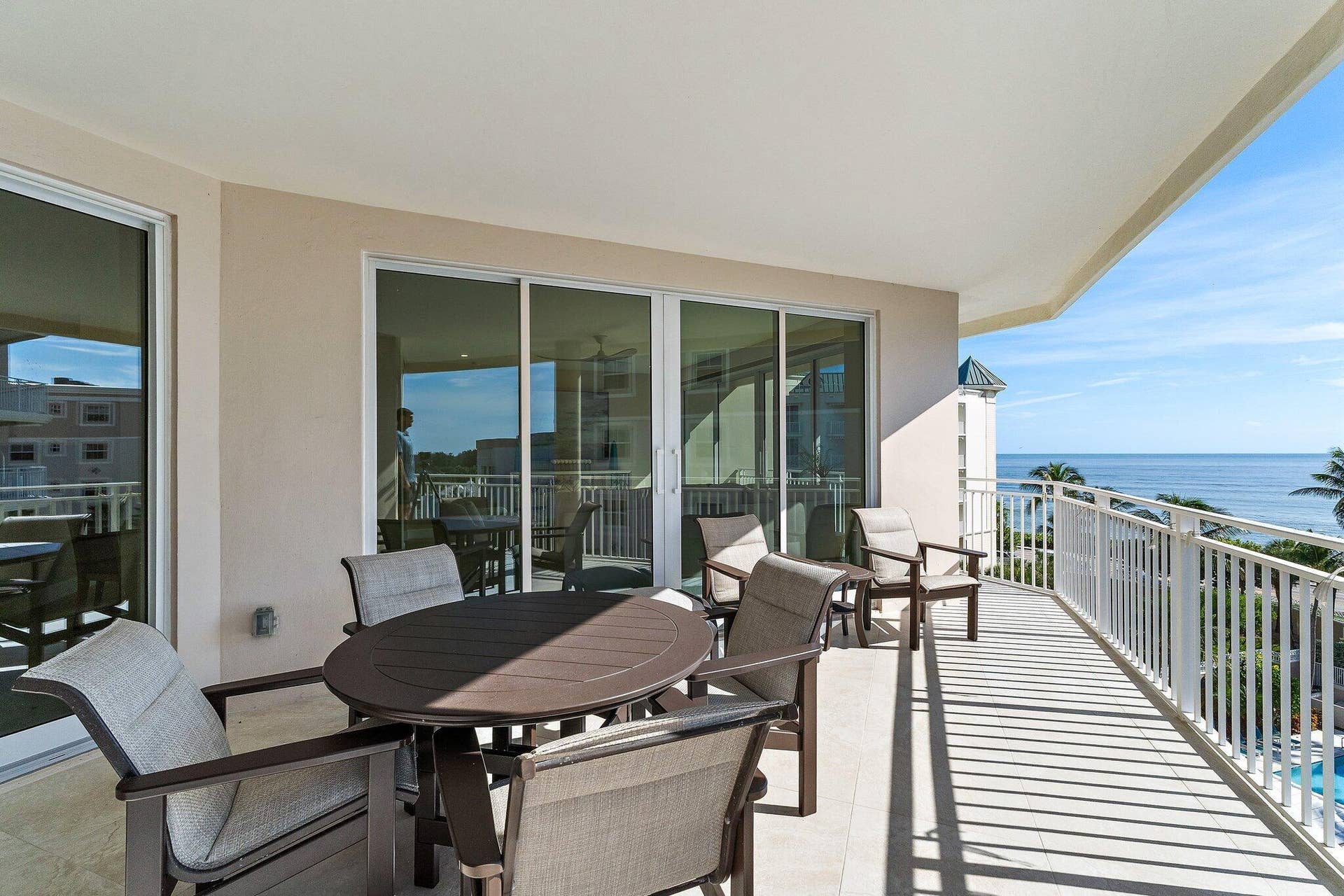 Extra Large Balcony with plenty of seating