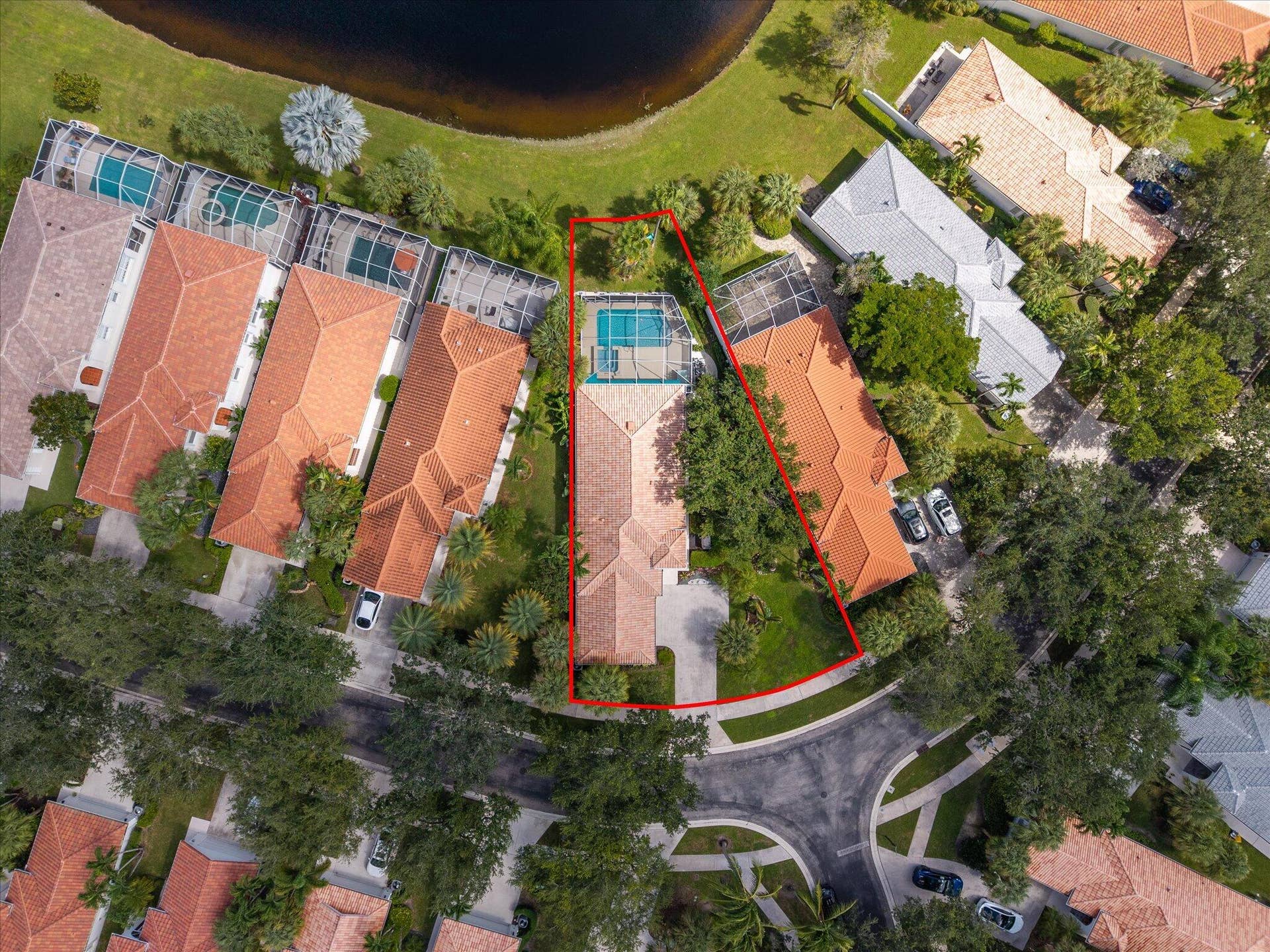 2067 Valencia Drive, Delray Beach, FL 33445 Aerial Pie Shaped Lot