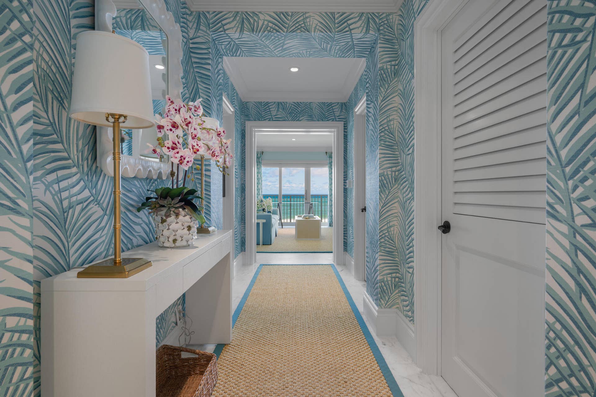 350 S OCEAN Boulevard, #3030, Palm Beach, Palm Beach, FL 33480 Front Hall (2nd bath to rt.)