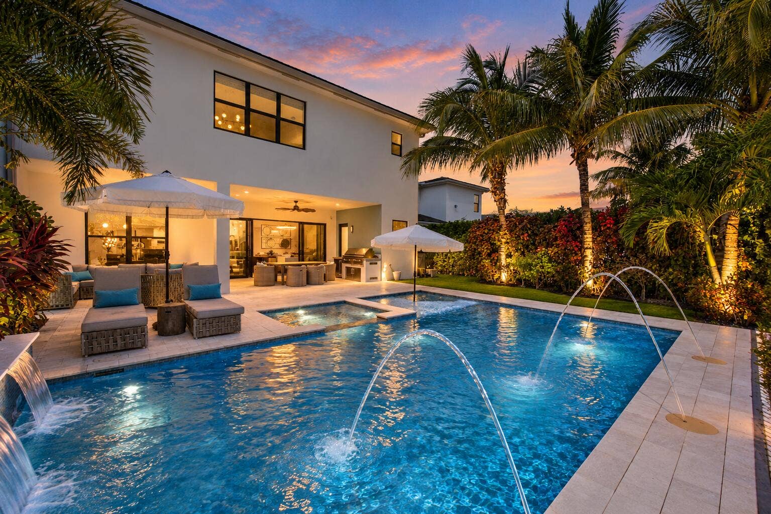 17386 Sea Blossom Way, Boca Raton, FL 33496 Twilight Luxury Pool Retreat