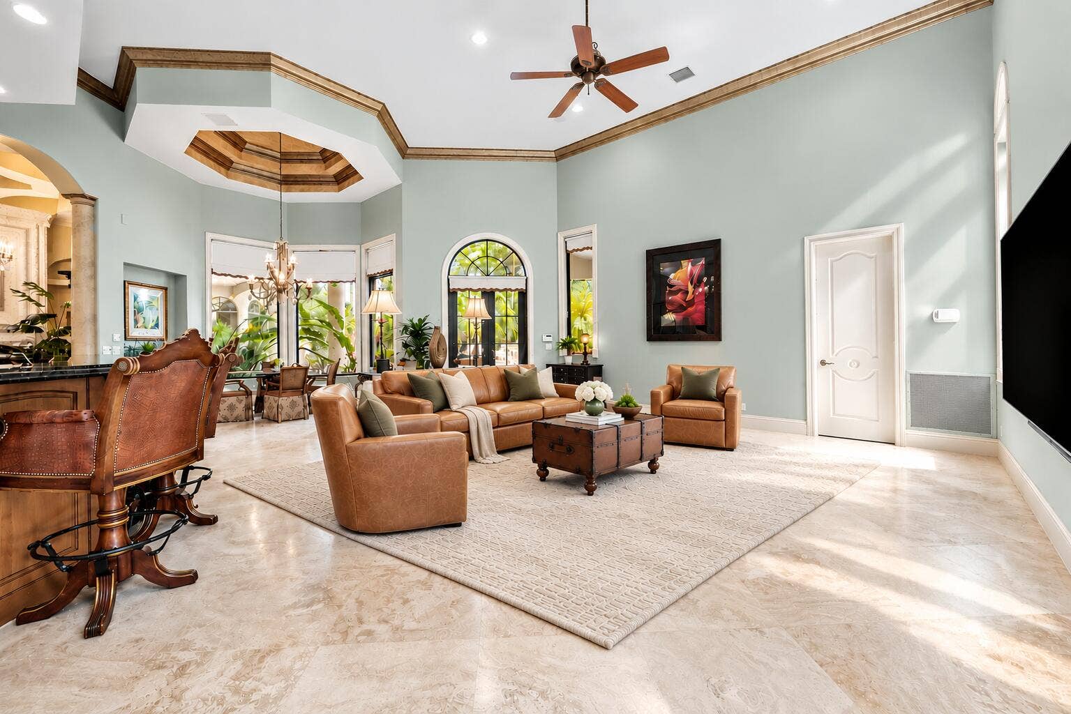 7730 Woodsmuir Drive, West Palm Beach, FL 33412 Great Room Open to Kitchen