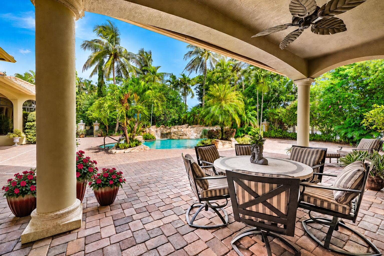 7730 Woodsmuir Drive, West Palm Beach, FL 33412 Deep Covered Lanai Seating Areas