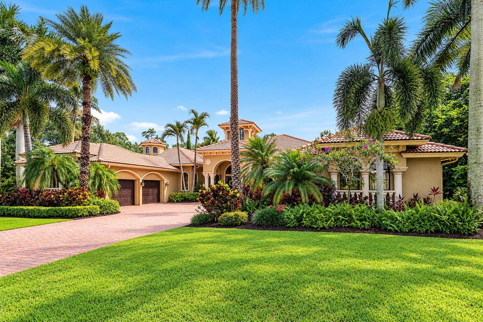 7730 Woodsmuir Drive, West Palm Beach, FL 33412 Front Elevation and Landscape
