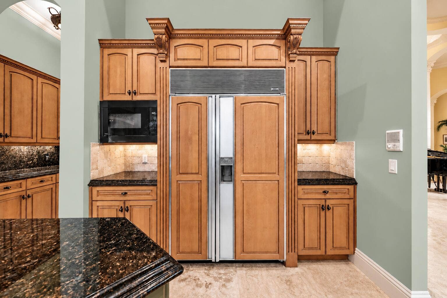 7730 Woodsmuir Drive, West Palm Beach, FL 33412 Built-In Refrigerator and Work Spaces