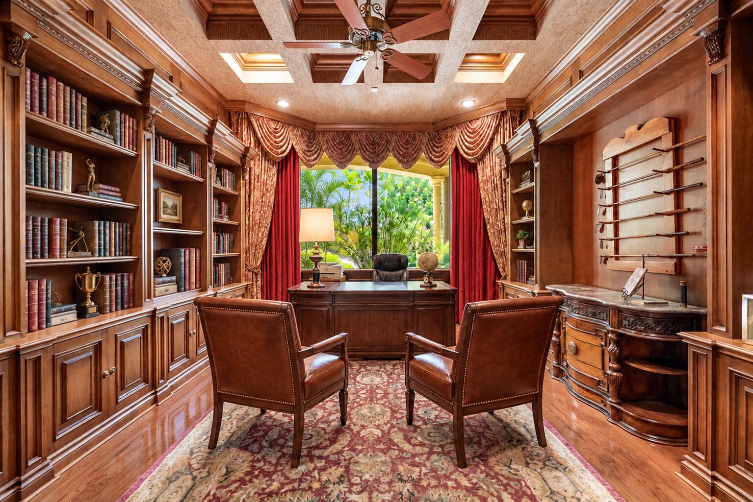 7730 Woodsmuir Drive, West Palm Beach, FL 33412 Custom Woodwork Formal Office