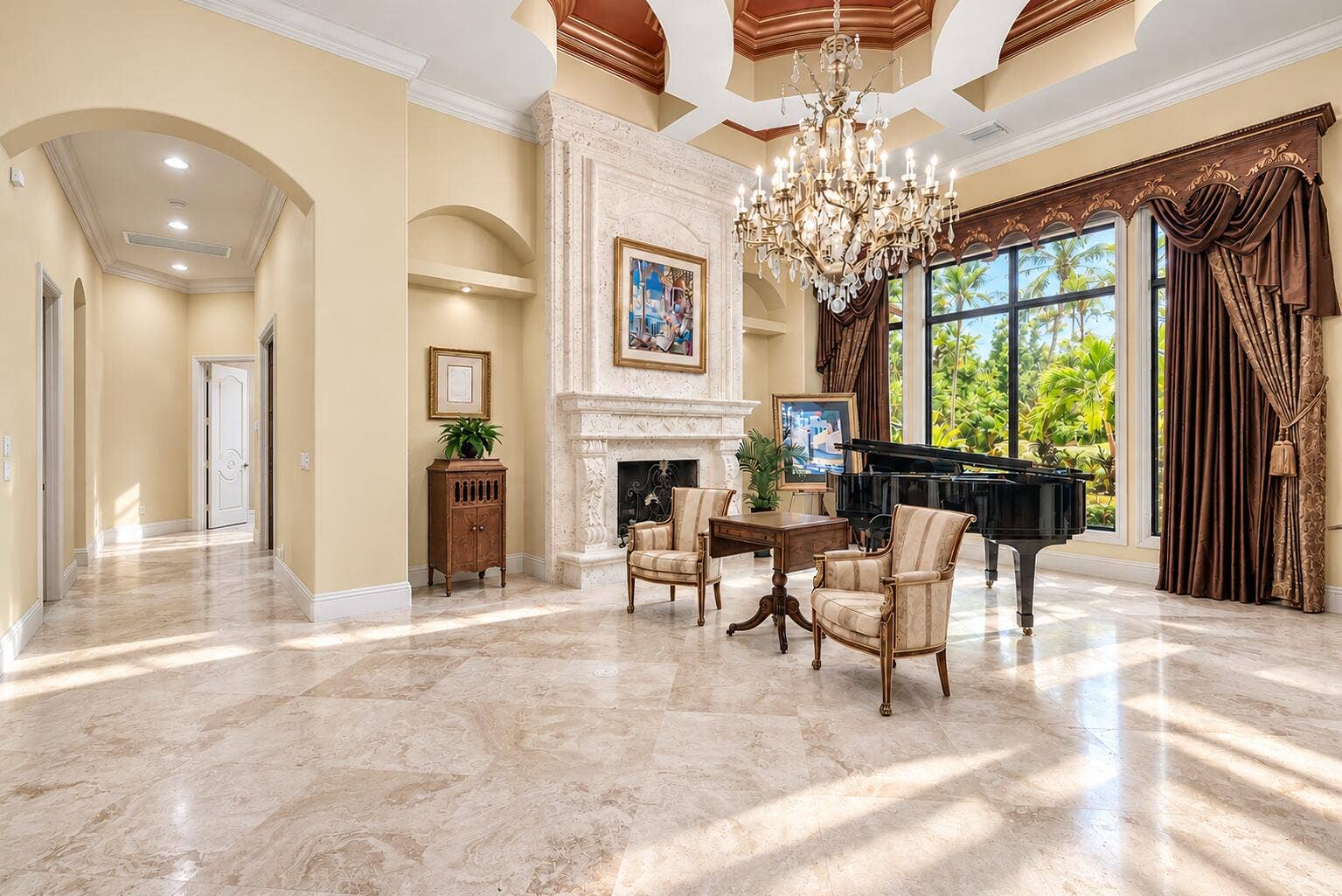 7730 Woodsmuir Drive, West Palm Beach, FL 33412 Sun Filled Living Room