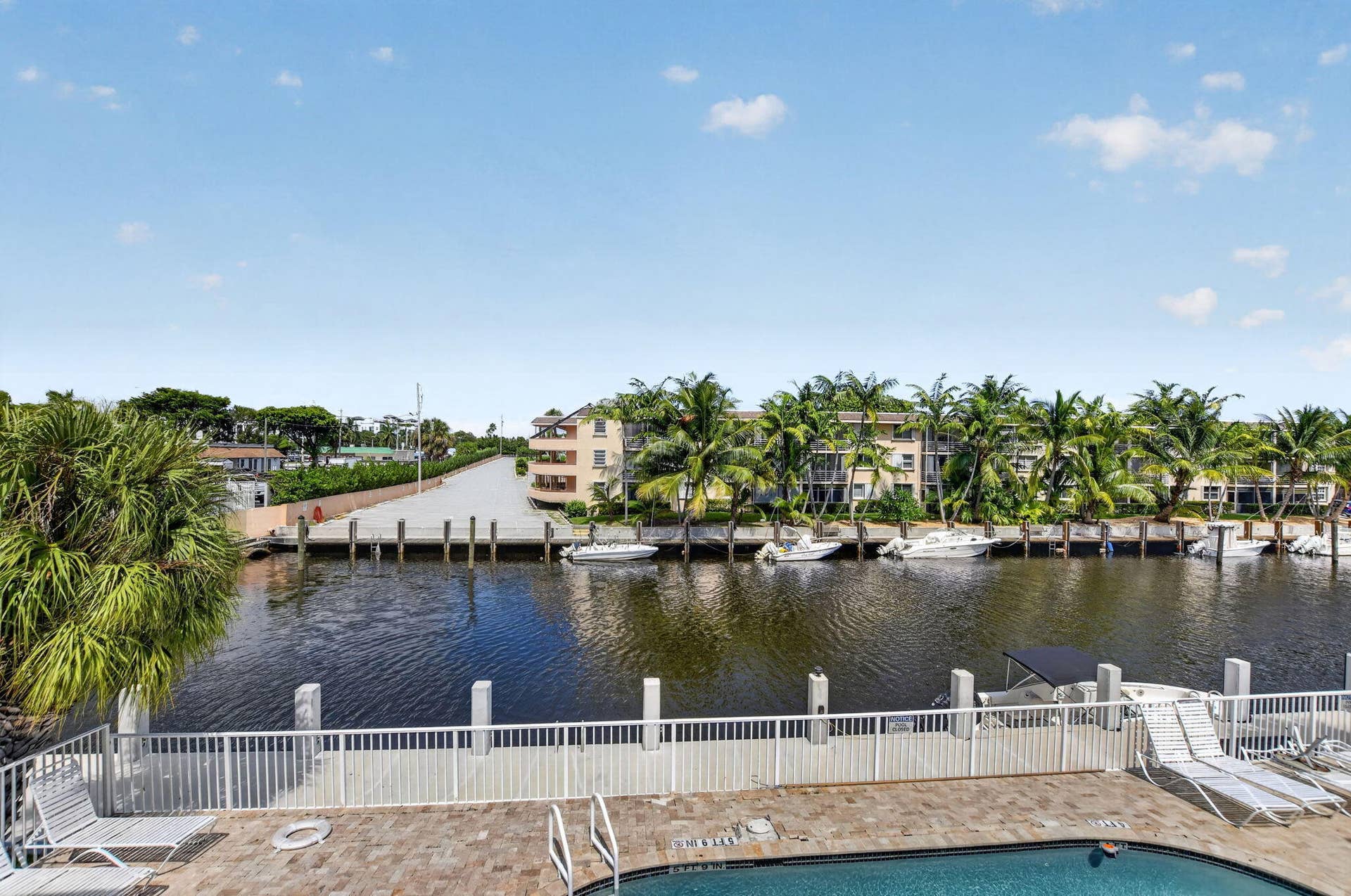 2107 NE 44th Street, Lighthouse Point, FL 33064 Master Balcony View of Canal