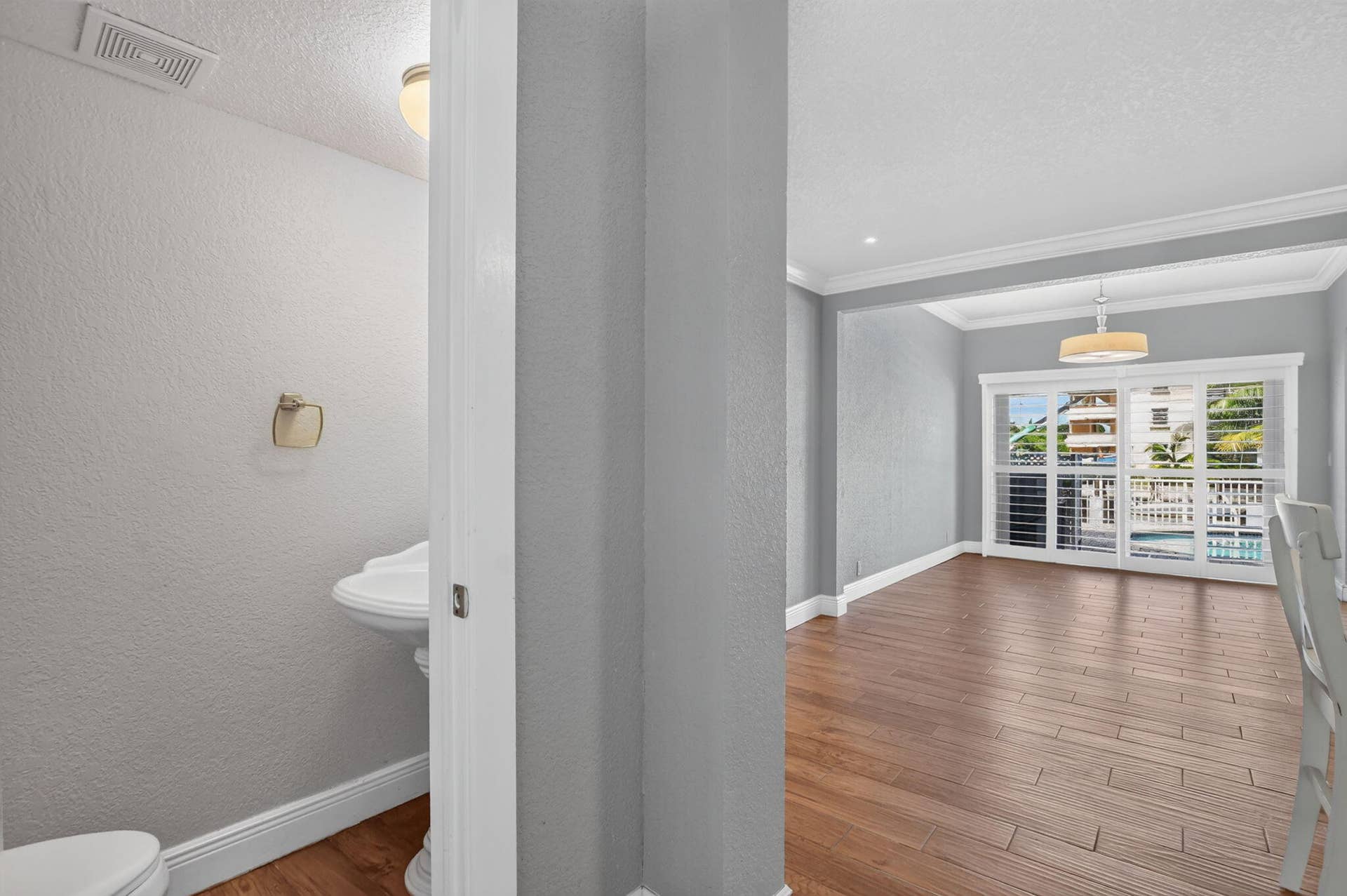 2107 NE 44th Street, Lighthouse Point, FL 33064 Living Area & Powder Room