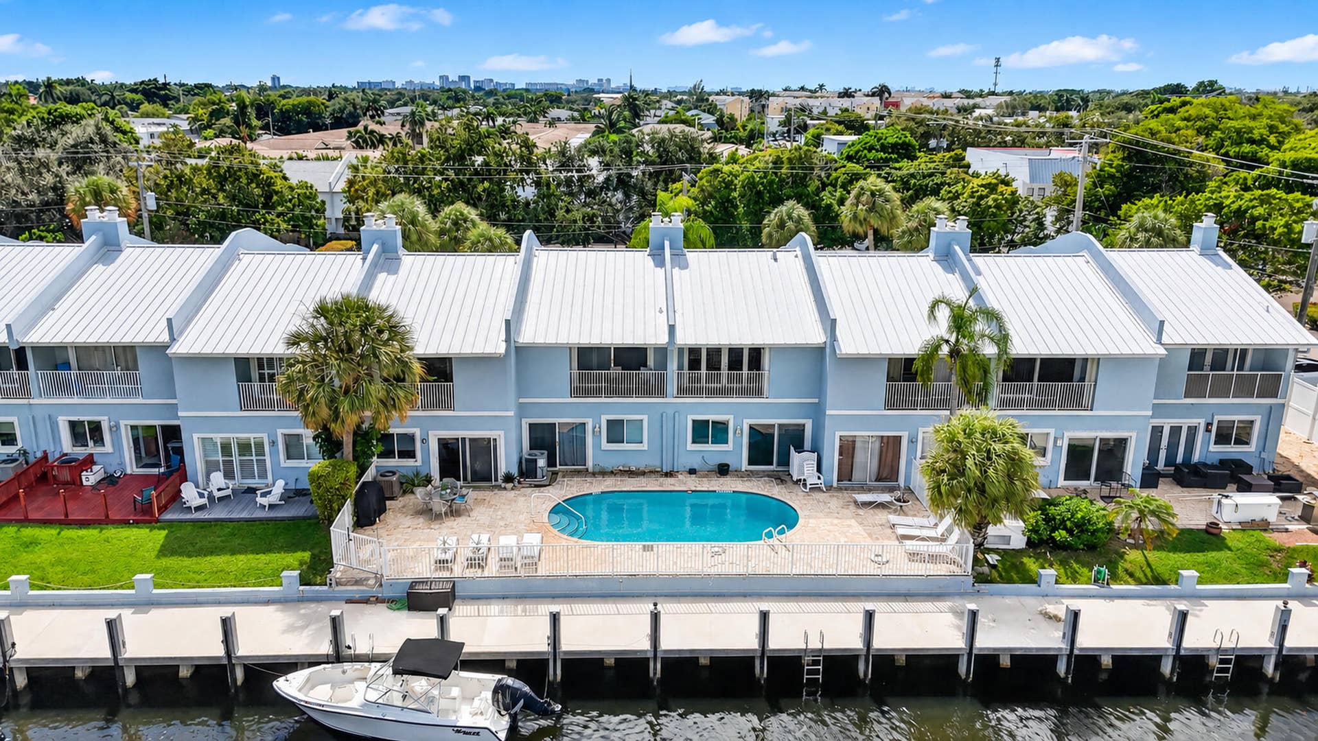 2107 NE 44th Street, Lighthouse Point, FL 33064 Aerial Waterfront Exterior