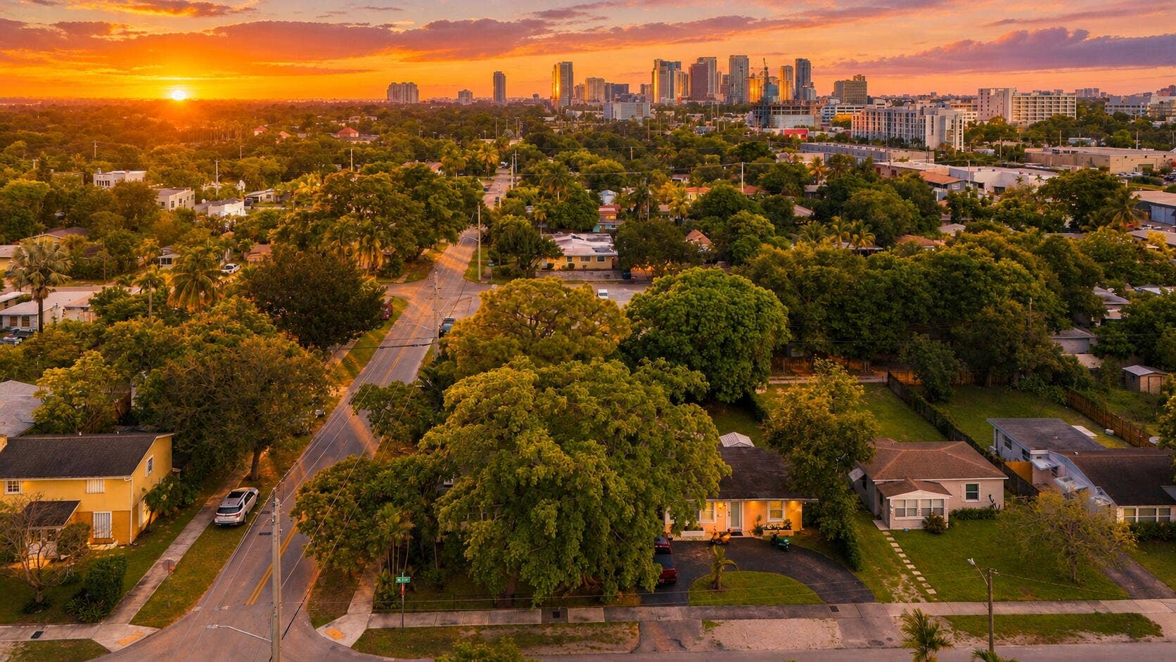 251 SW 22ND Street, Fort Lauderdale, FL 33315 Golden Sunset Over the City Neighborhood