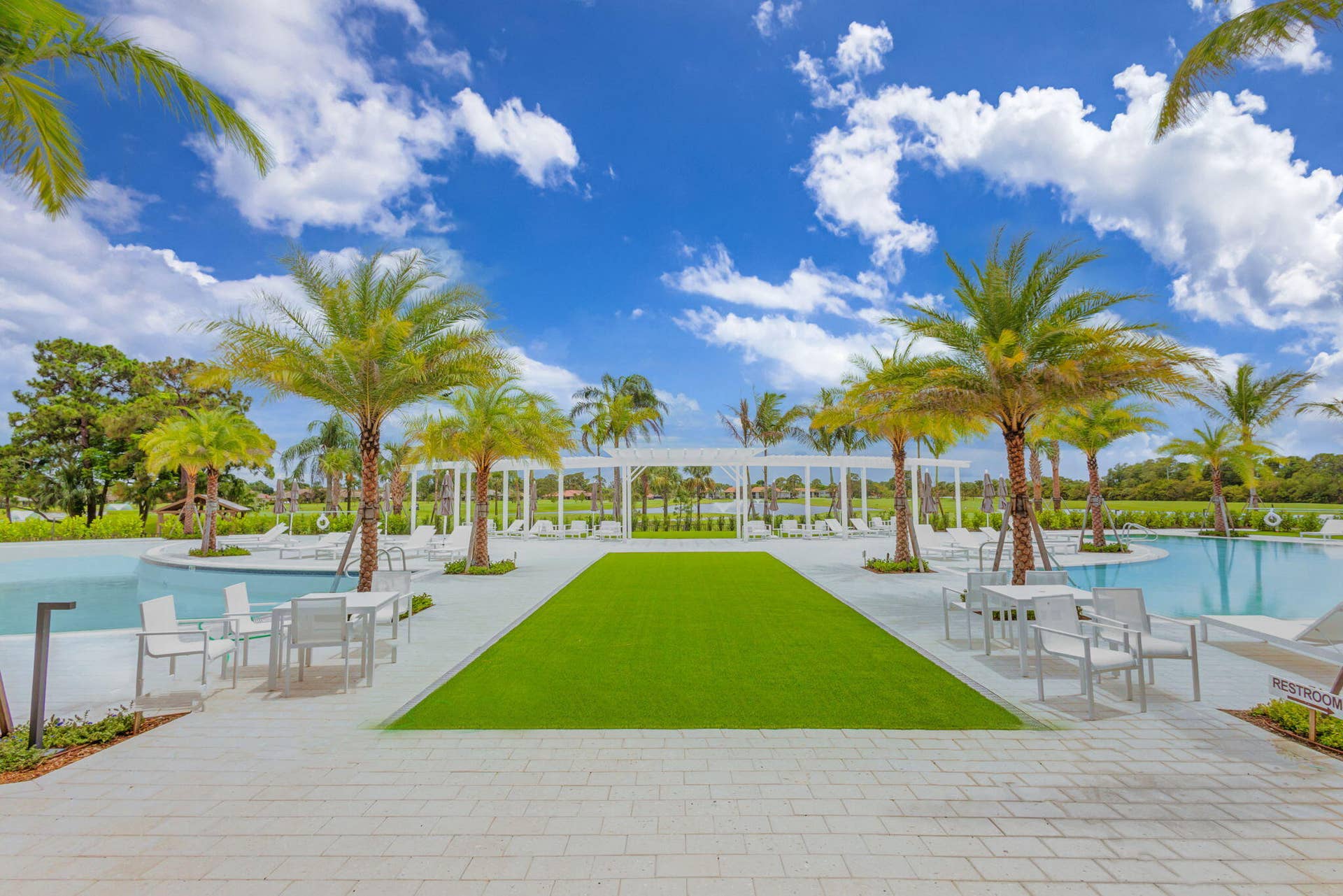 12850 Oak Knoll Drive, Palm Beach Gardens, FL 33418 between pools