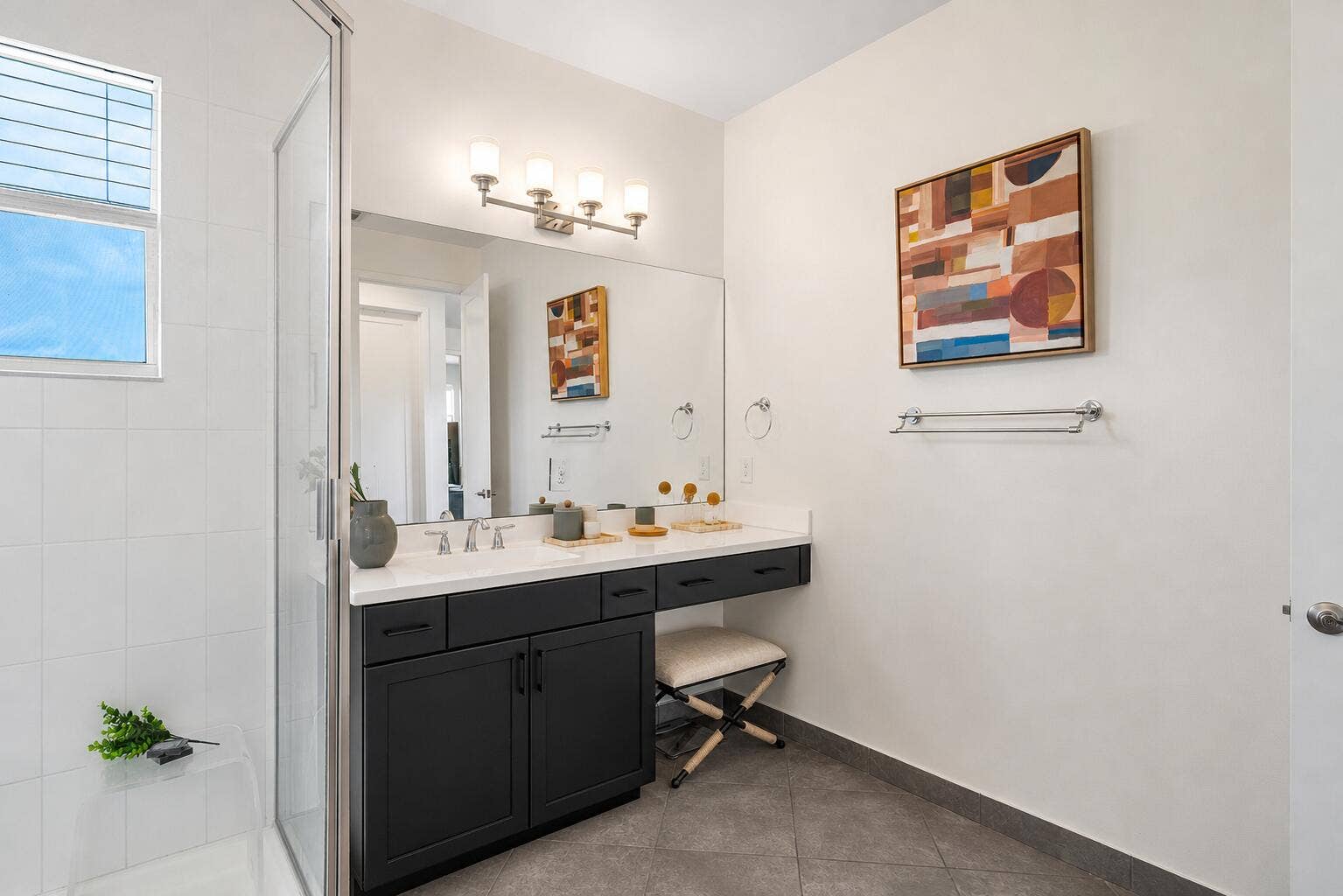 15263 Cherry Creek Lane, Delray Beach, FL 33446 Modern Gray-Tiled Bathroom Vanity
