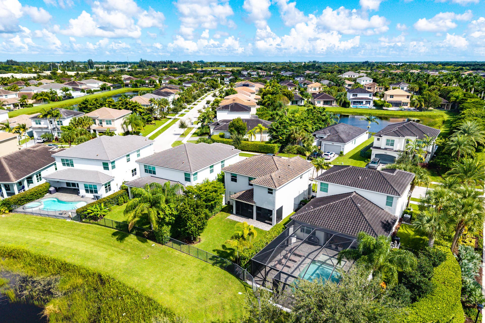 15263 Cherry Creek Lane, Delray Beach, FL 33446 Rear Exterior - Alternate Aerial View
