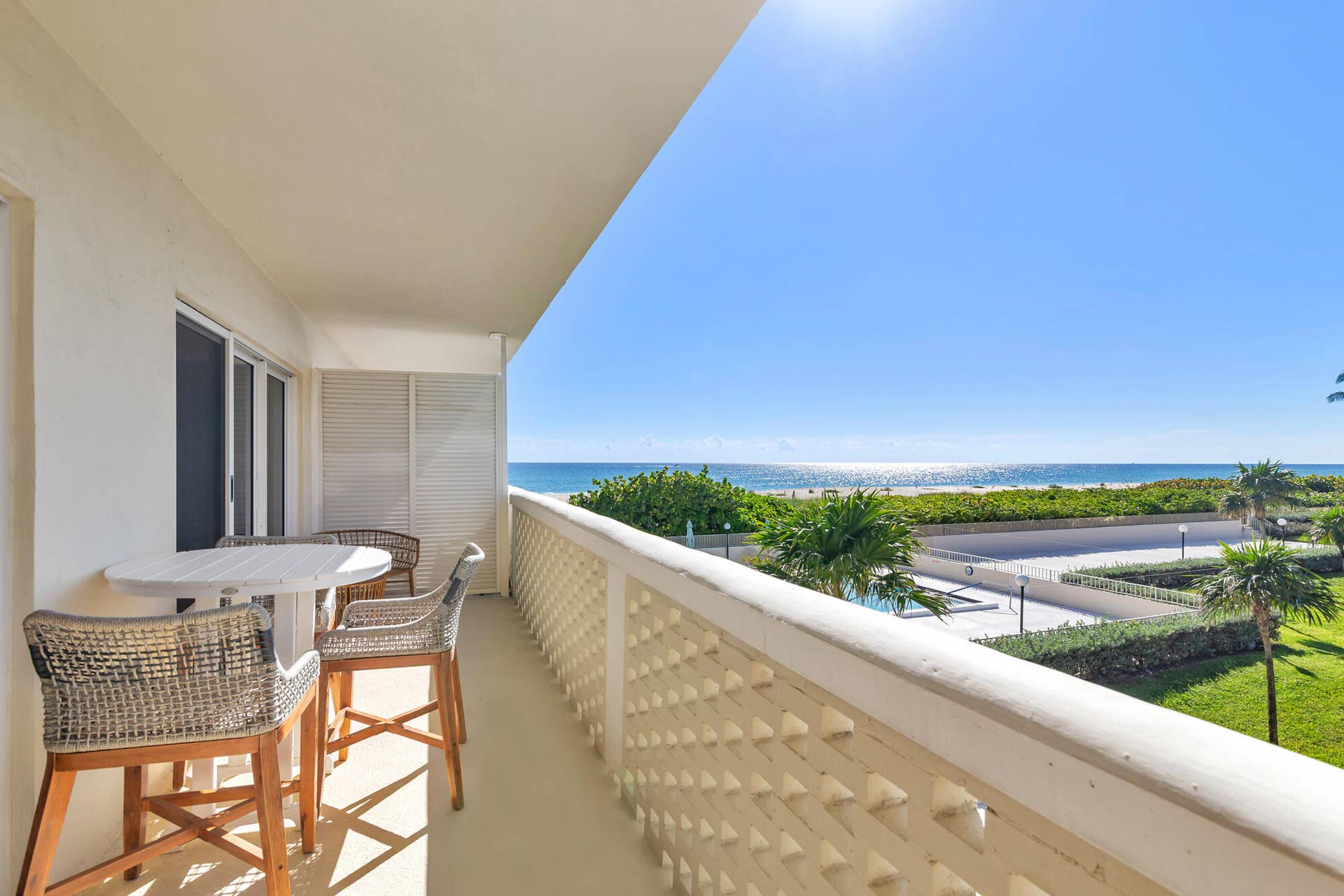 2545 S Ocean Boulevard, #3140, Palm Beach, FL 33480 Extra long and wide ocean balcony
