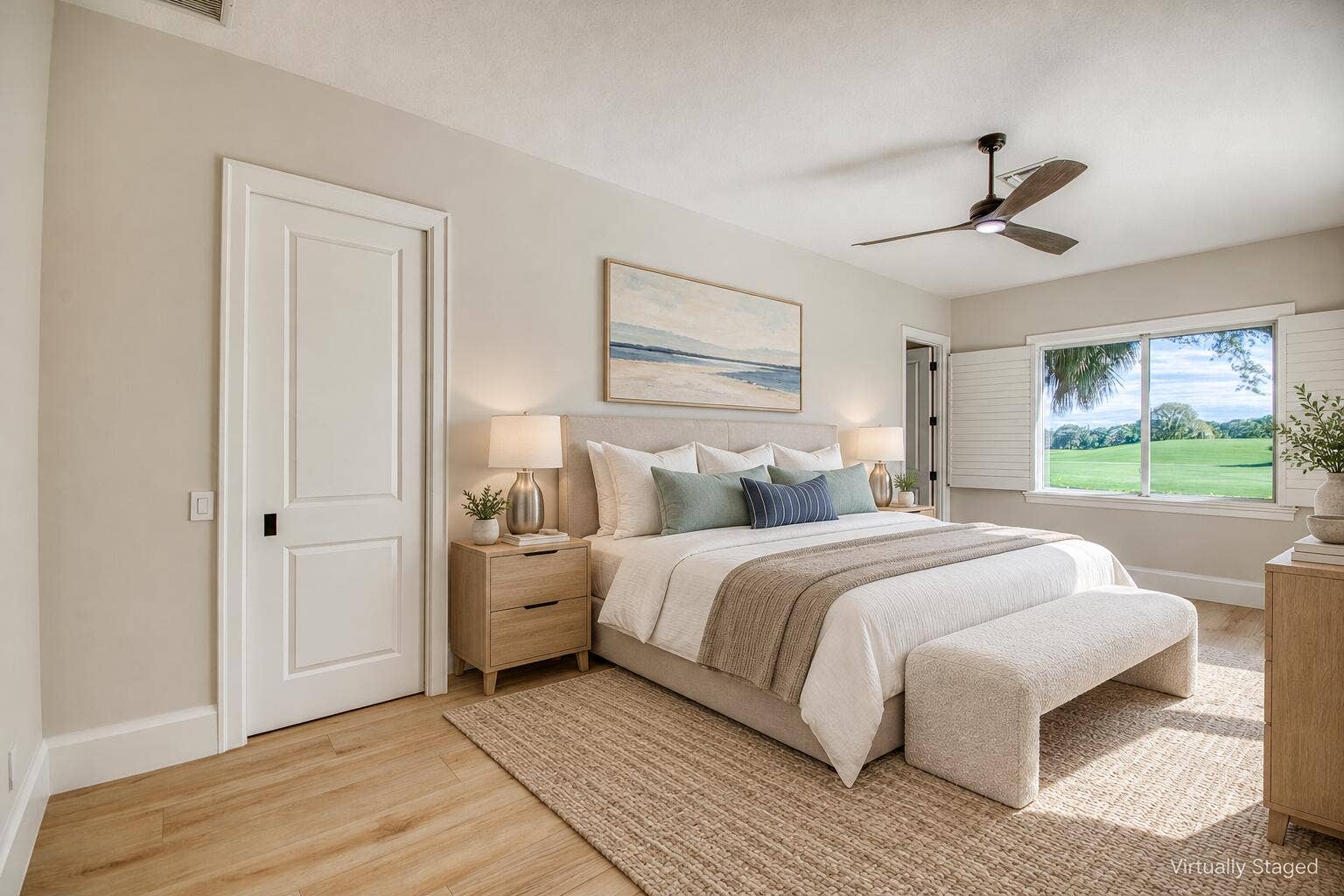 Modern coastal primary bedroom