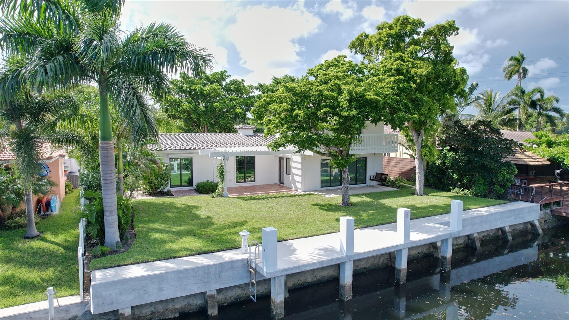 1806 NE 22ND Terrace, Fort Lauderdale, Fort Lauderdale, FL 33305 Rear of Property and Dock