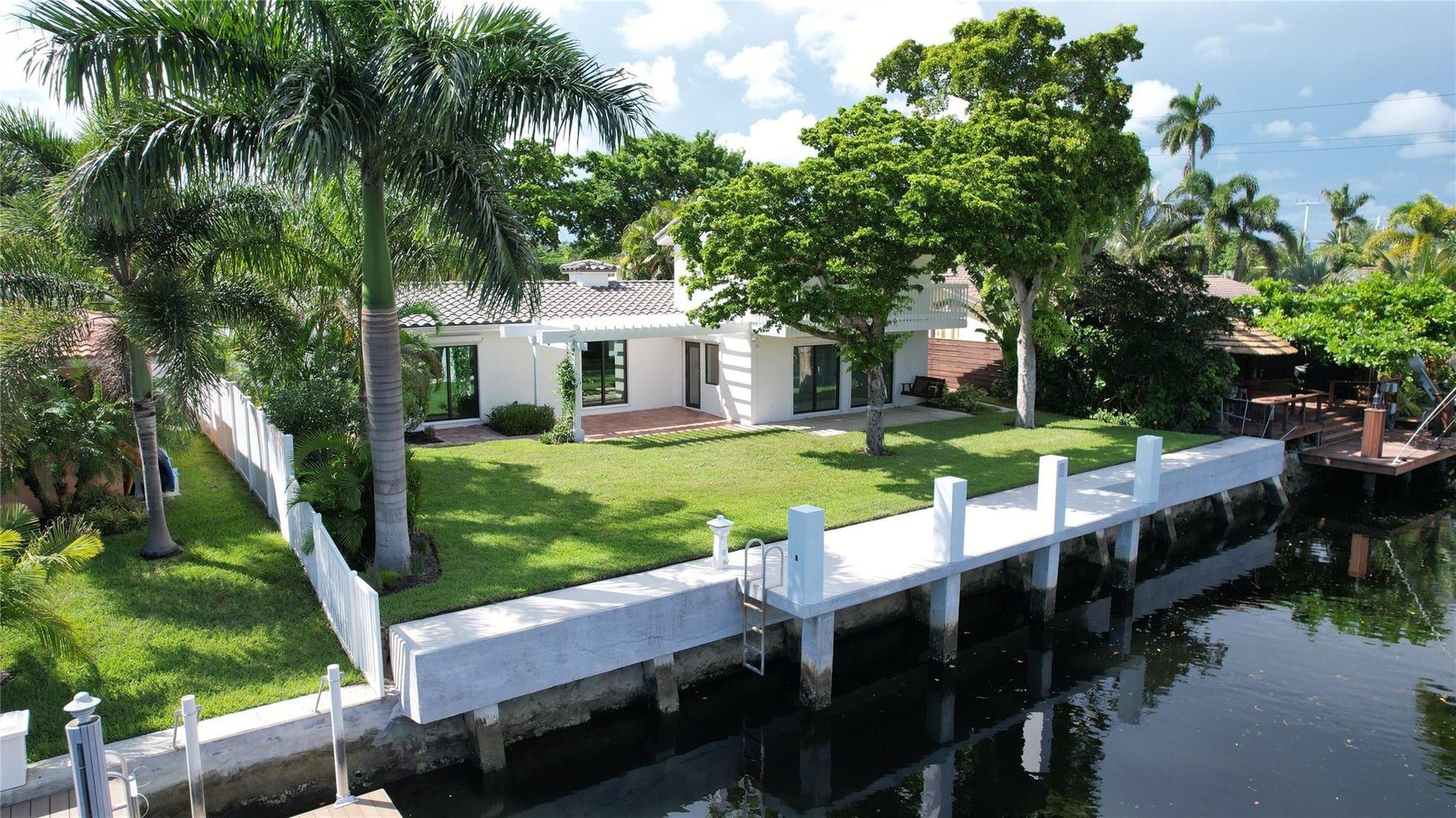 1806 NE 22ND Terrace, Fort Lauderdale, Fort Lauderdale, FL 33305 Rear of Property and Dock