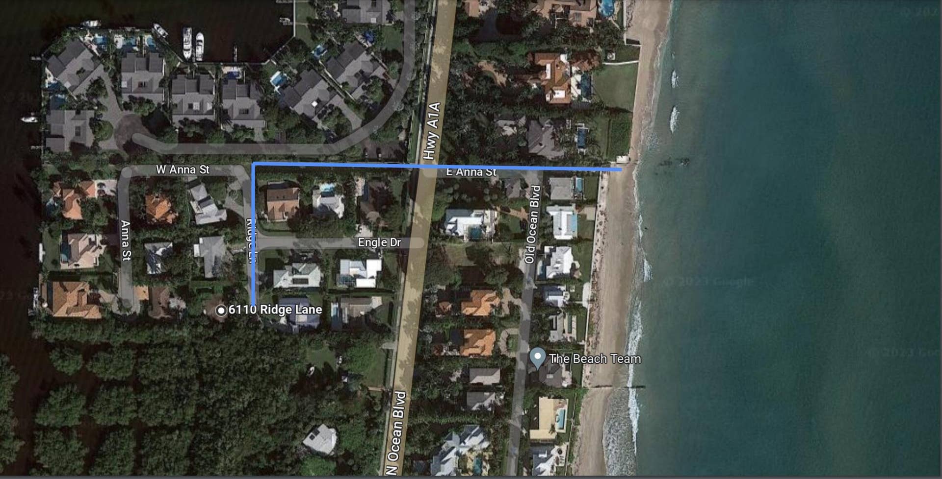 6110 Ridge Lane, Boynton Beach, FL 33435 Ridge Lane to Beach