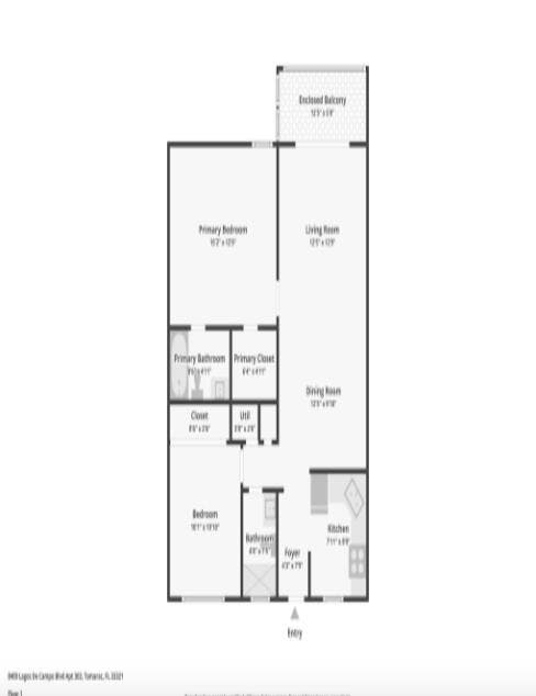 8400 LAGOS DE CAMPO Boulevard, #303, Tamarac, FL 33321 FLOOR PLAN