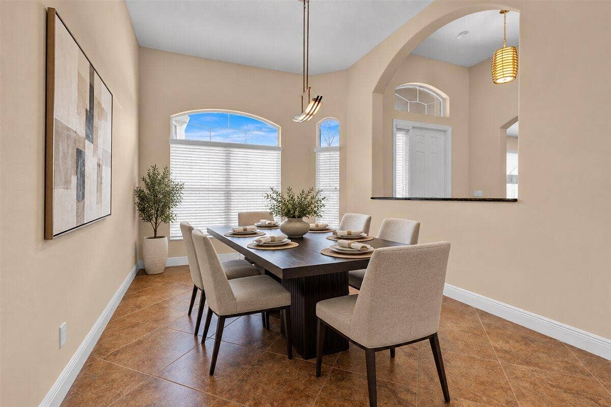 AI Warm Modern Dining Room