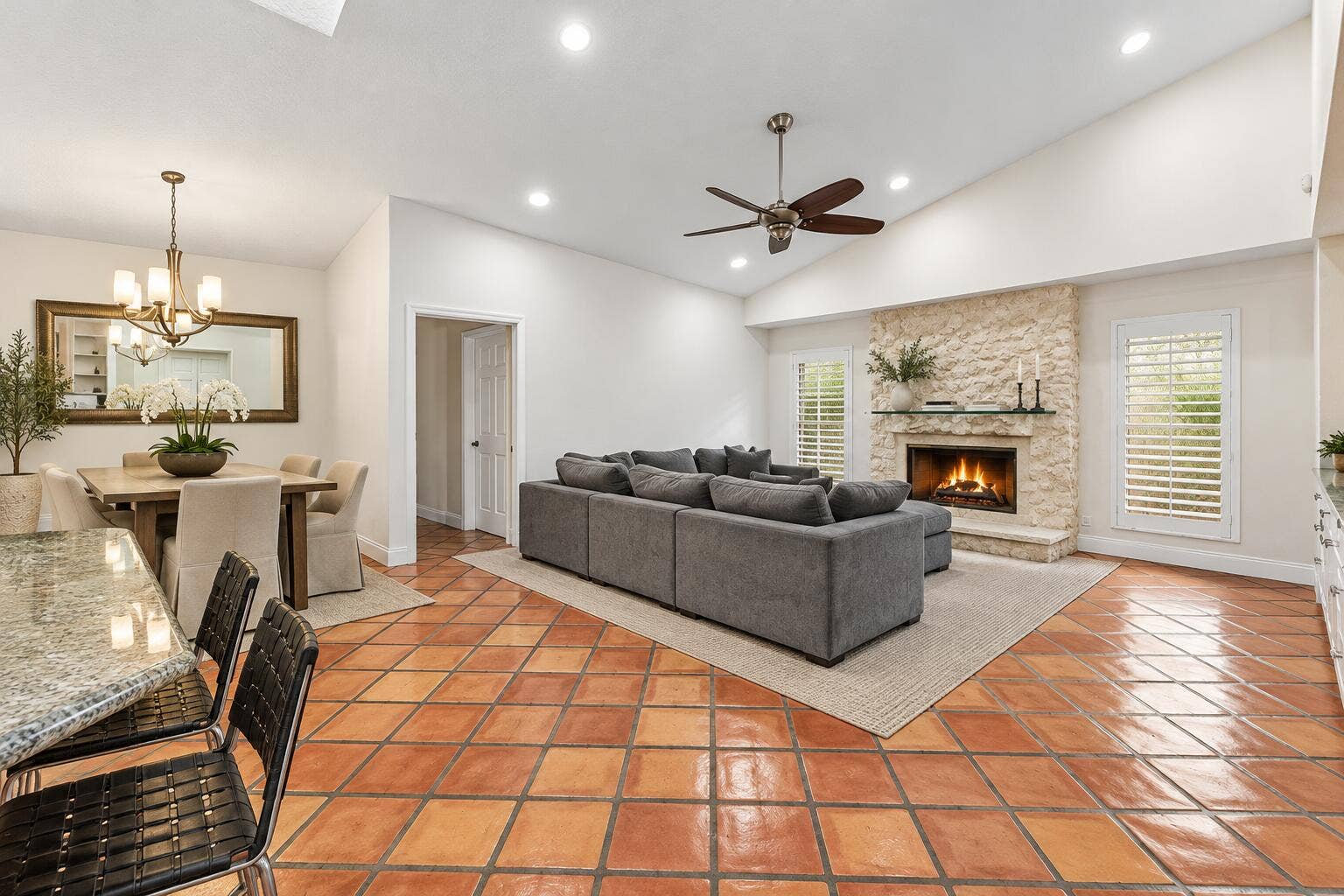 14757 HORSESHOE Trace, Wellington, FL 33414 Family room open to Kitchen