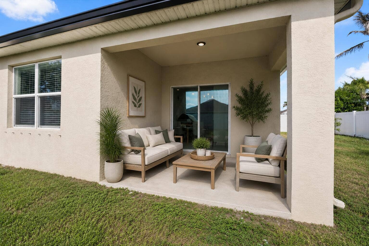 4589 SW Uleta Street, Port St Lucie, FL 34953 Covered Patio virtually staged