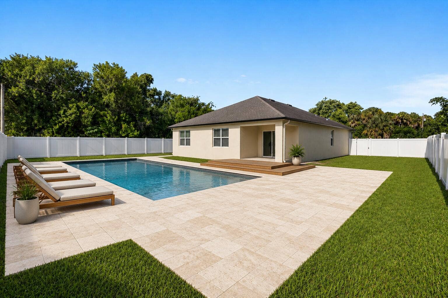 4589 SW Uleta Street, Port St Lucie, FL 34953 No Pool presently. Image shows what could be done by next owner.