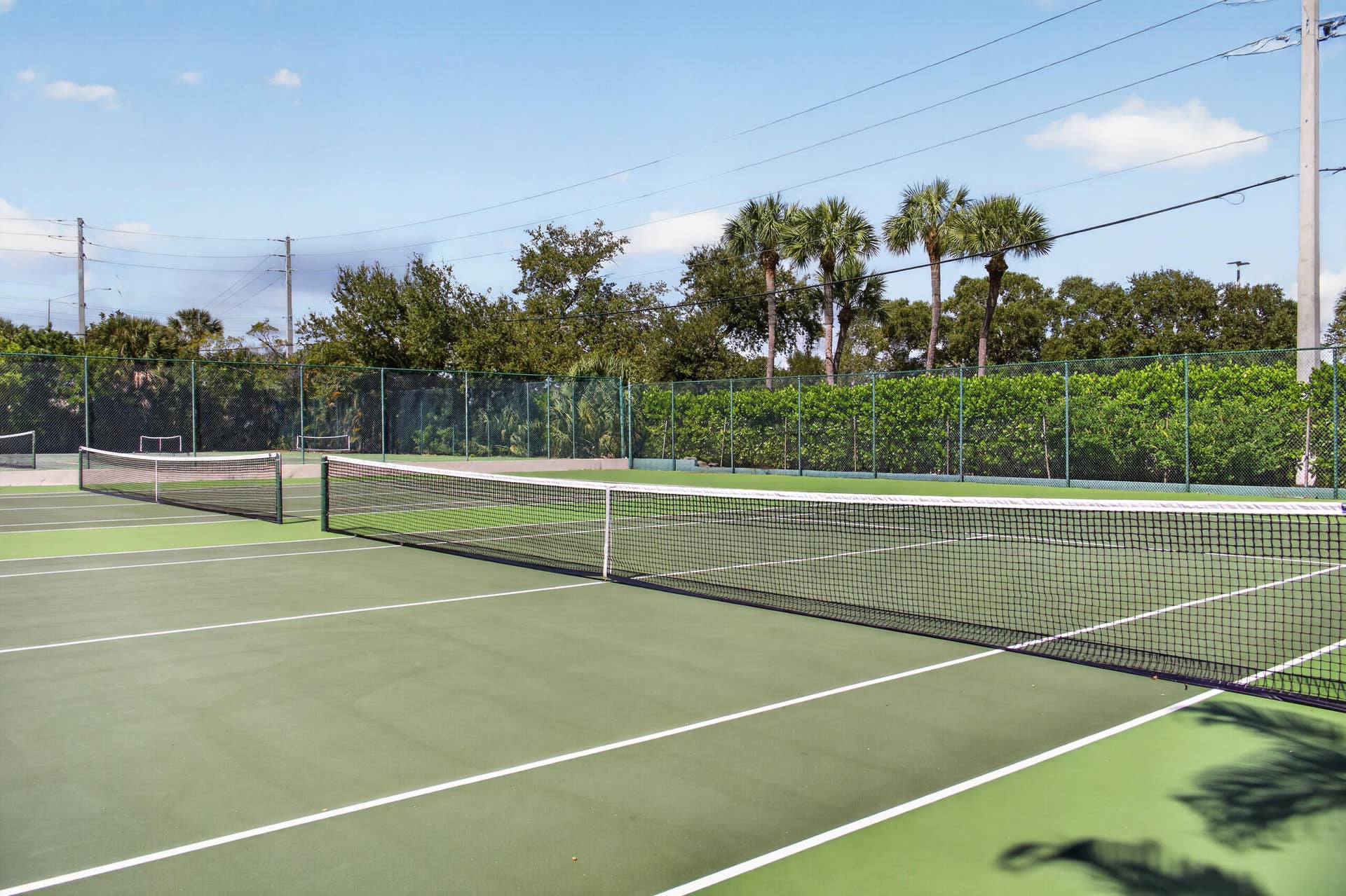 Tennis courts.