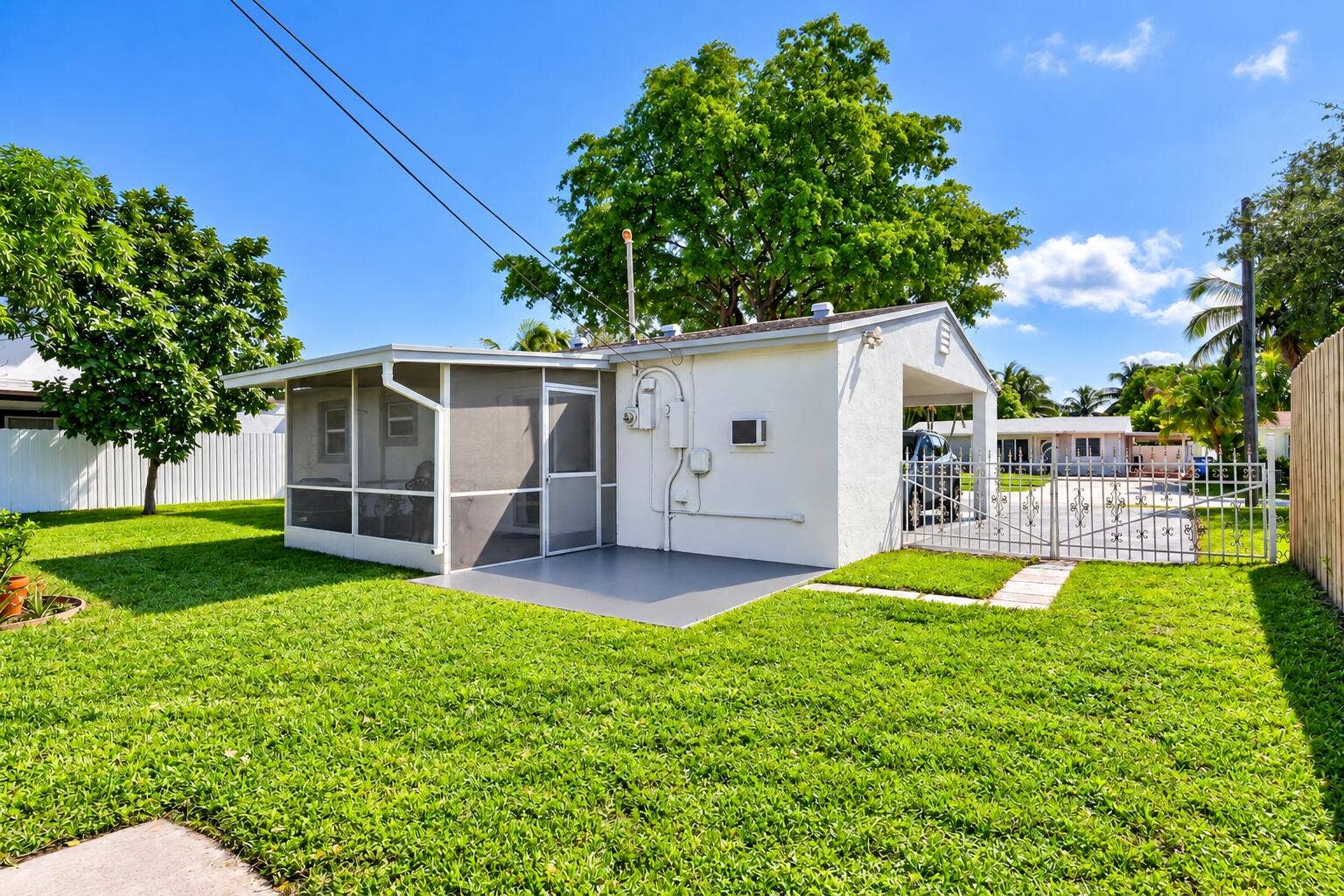 4821 SW 18TH Street, Fort Lauderdale, FL 33317 Backyard With Shed & Covered/Screened Patio