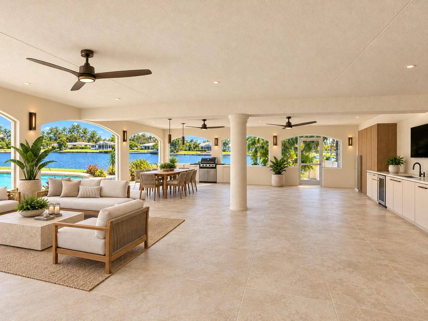 7438 Pine Tree Lane, West Palm Beach, FL 33406 RENDERING Covered Patio