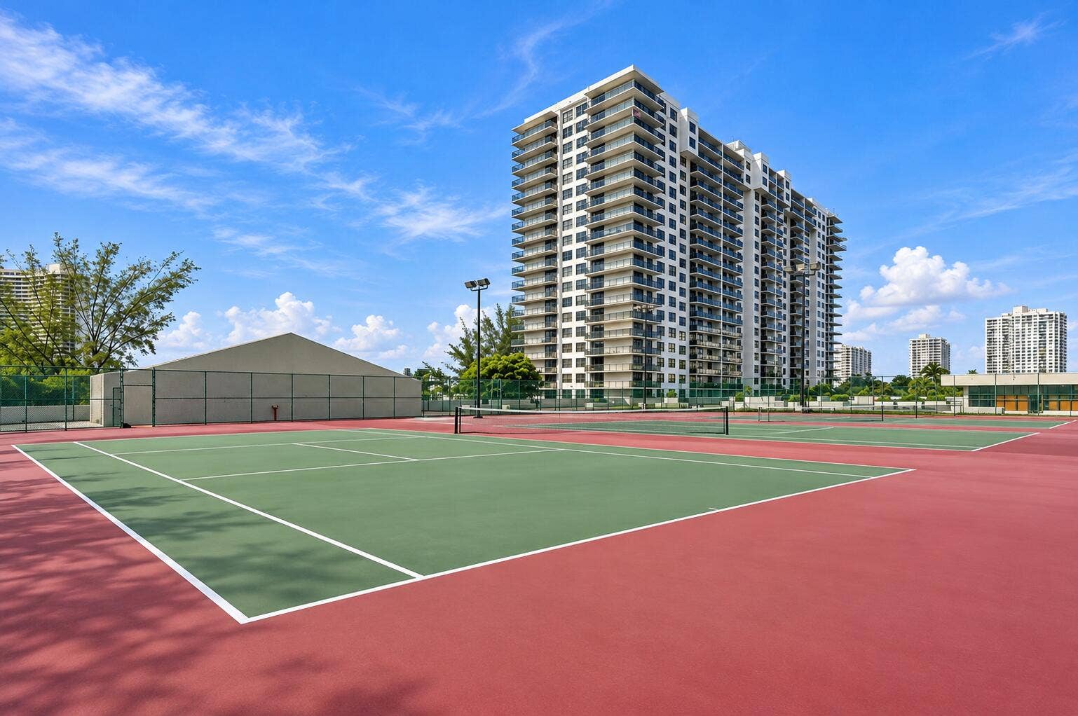 18181 NE 31ST Court, #804, Aventura, FL 33160 AI Generated photo. Tennis court is going to be renovated.