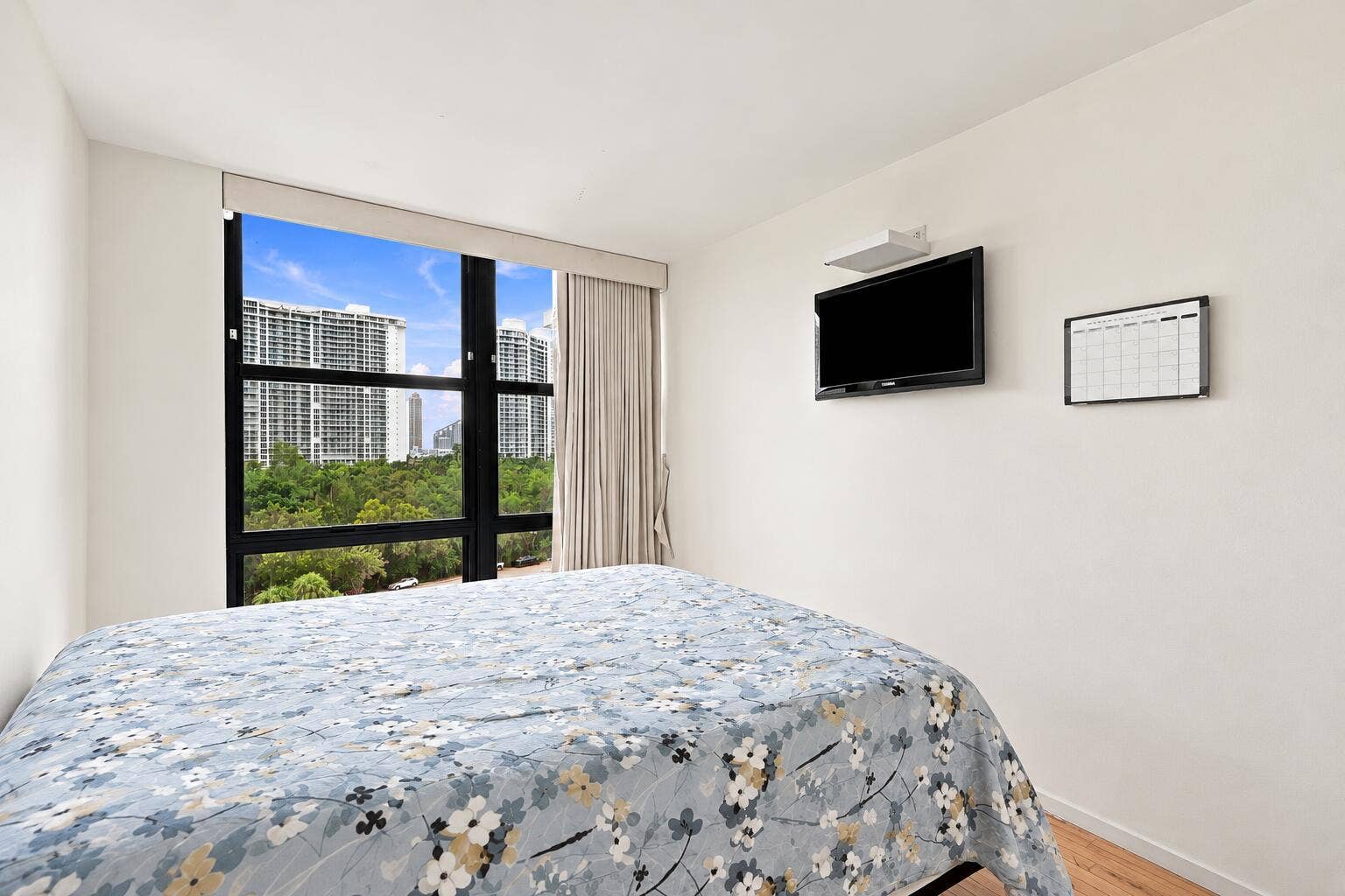 18181 NE 31ST Court, #804, Aventura, FL 33160 Modern Bedroom with Cityscape View
