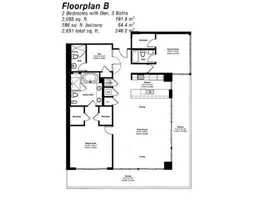 1830 S Ocean Drive, #3502, Hallandale Beach, FL 33009 Floor Plan