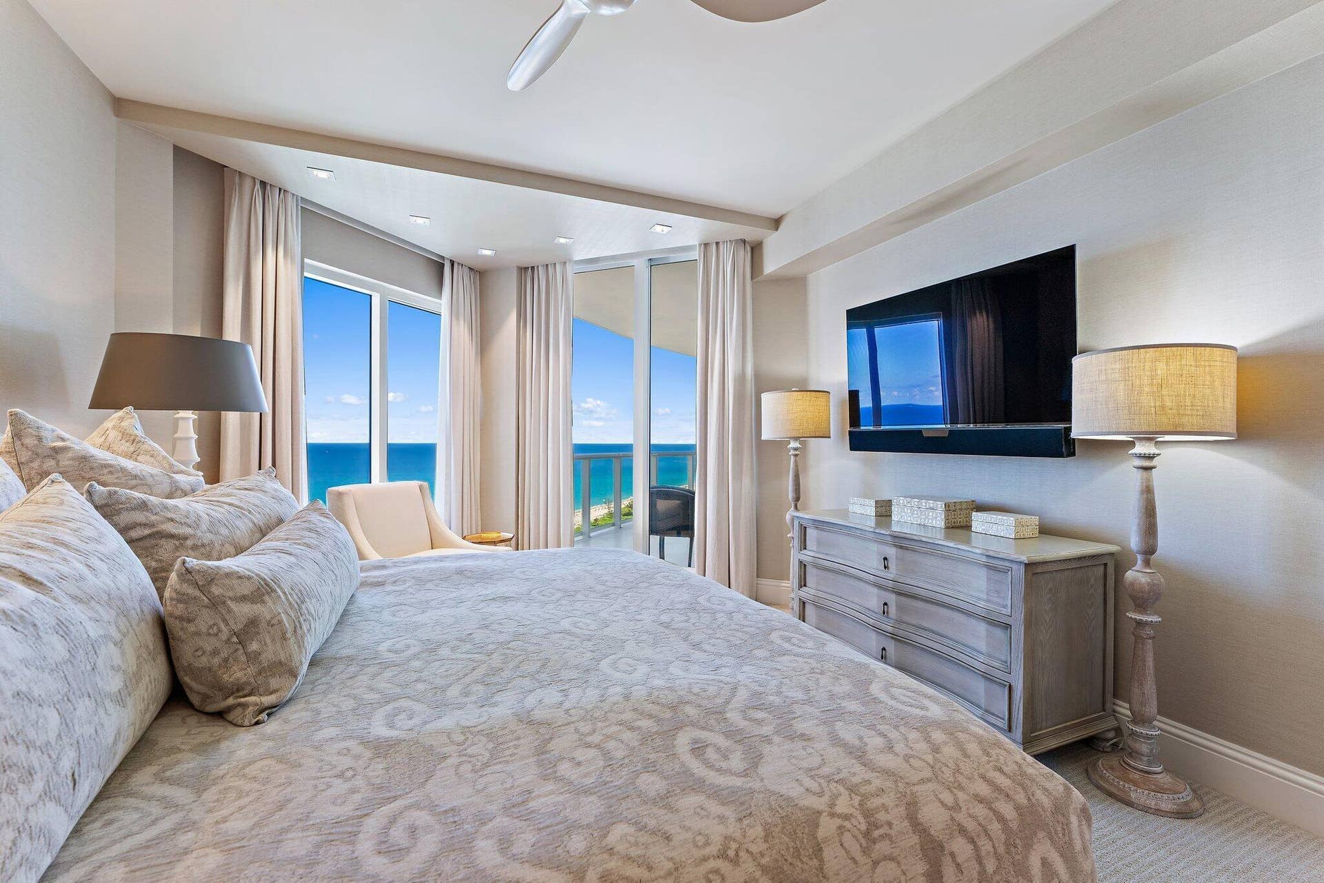 2700 N Ocean Drive, #2304b, Singer Island, FL 33404 Primary Bedroom with Ocean Views