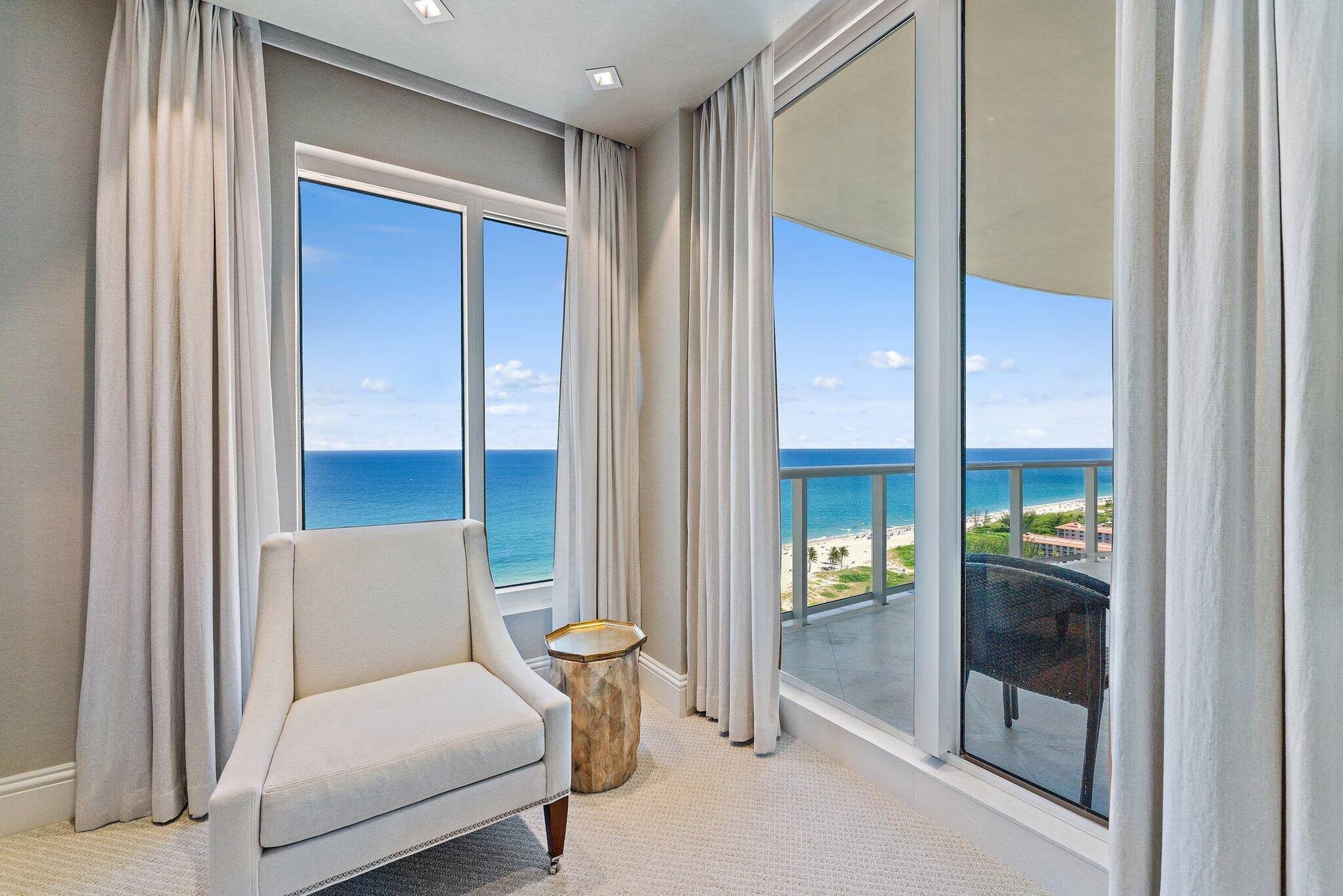 2700 N Ocean Drive, #2304b, Singer Island, FL 33404 Primary Bedroom with Balcony Access