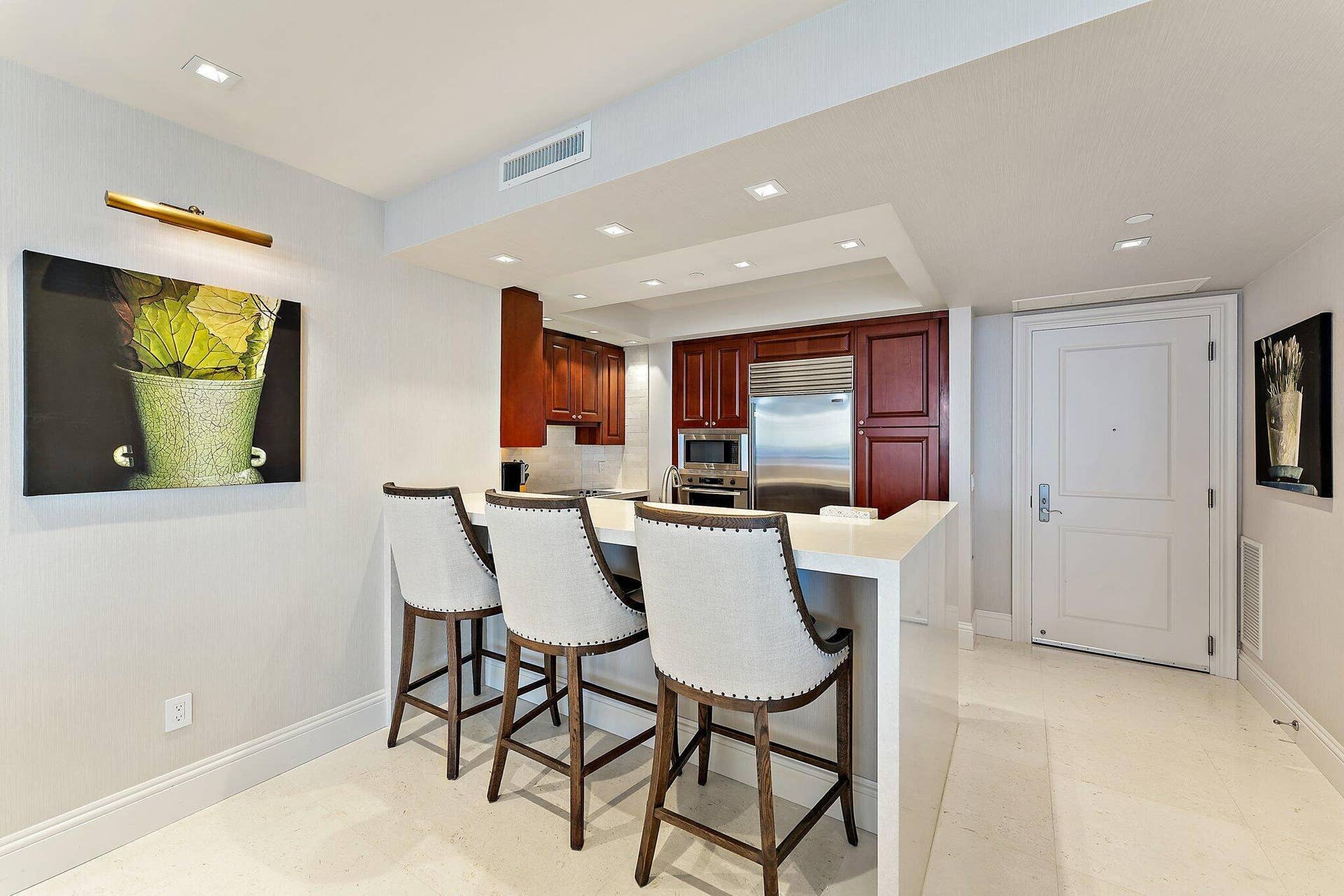 2700 N Ocean Drive, #2304b, Singer Island, FL 33404 Open Kitchen with Ocean Views