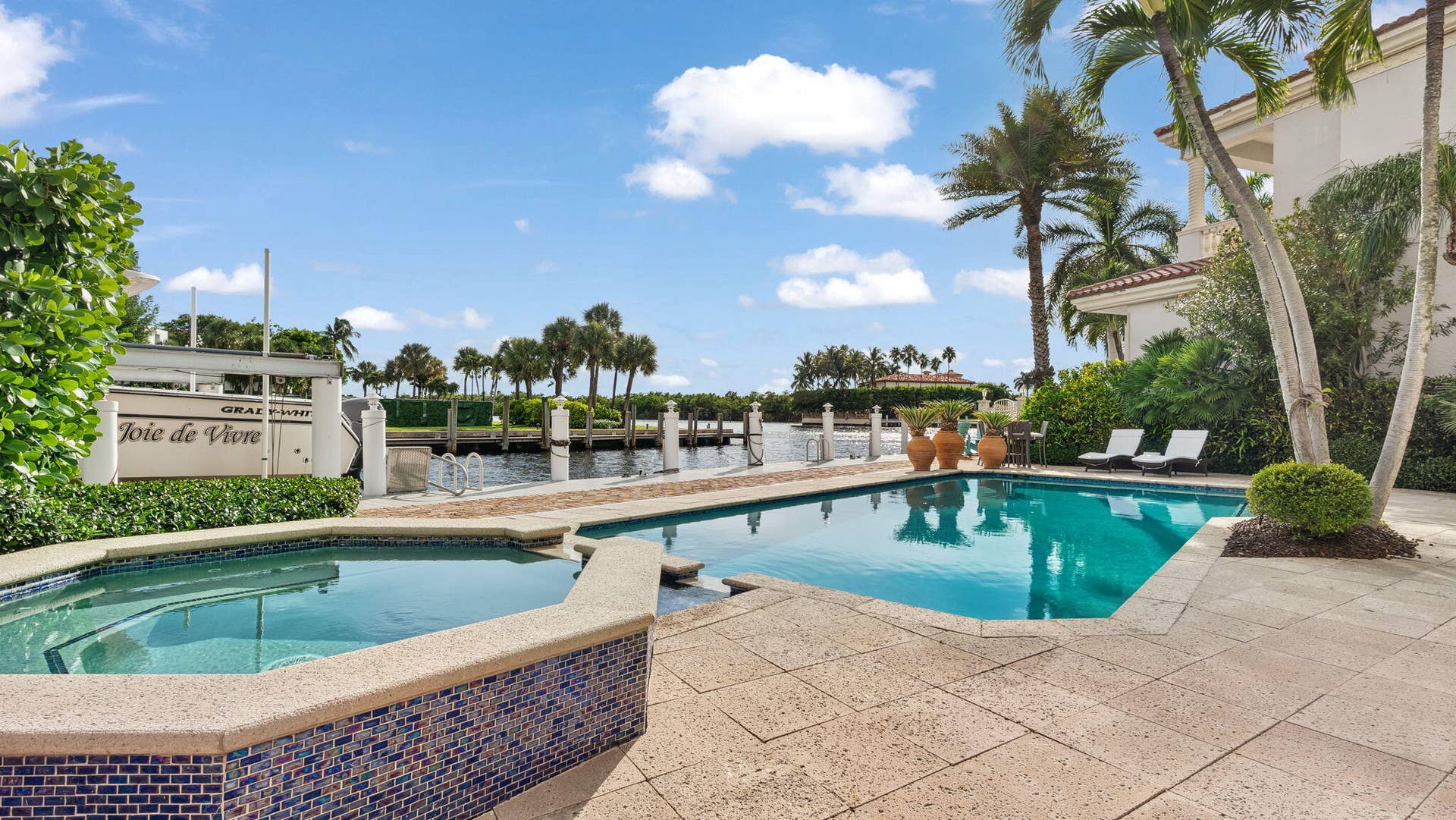 1014 Grand Court, Highland Beach, FL 33487 Pool area overlooks intracoastal