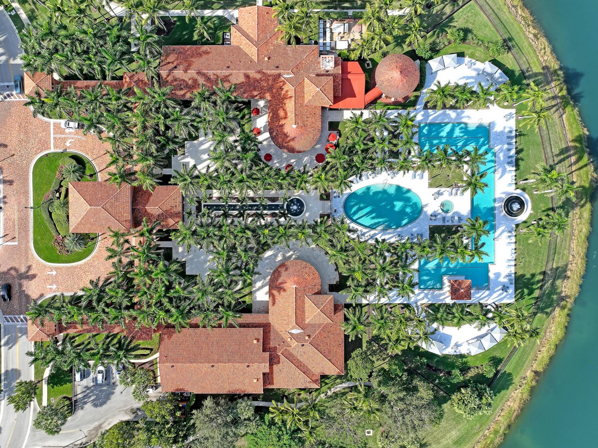 8933 Via Brilliante, #8933, Wellington, FL 33411 Aerial of Pools