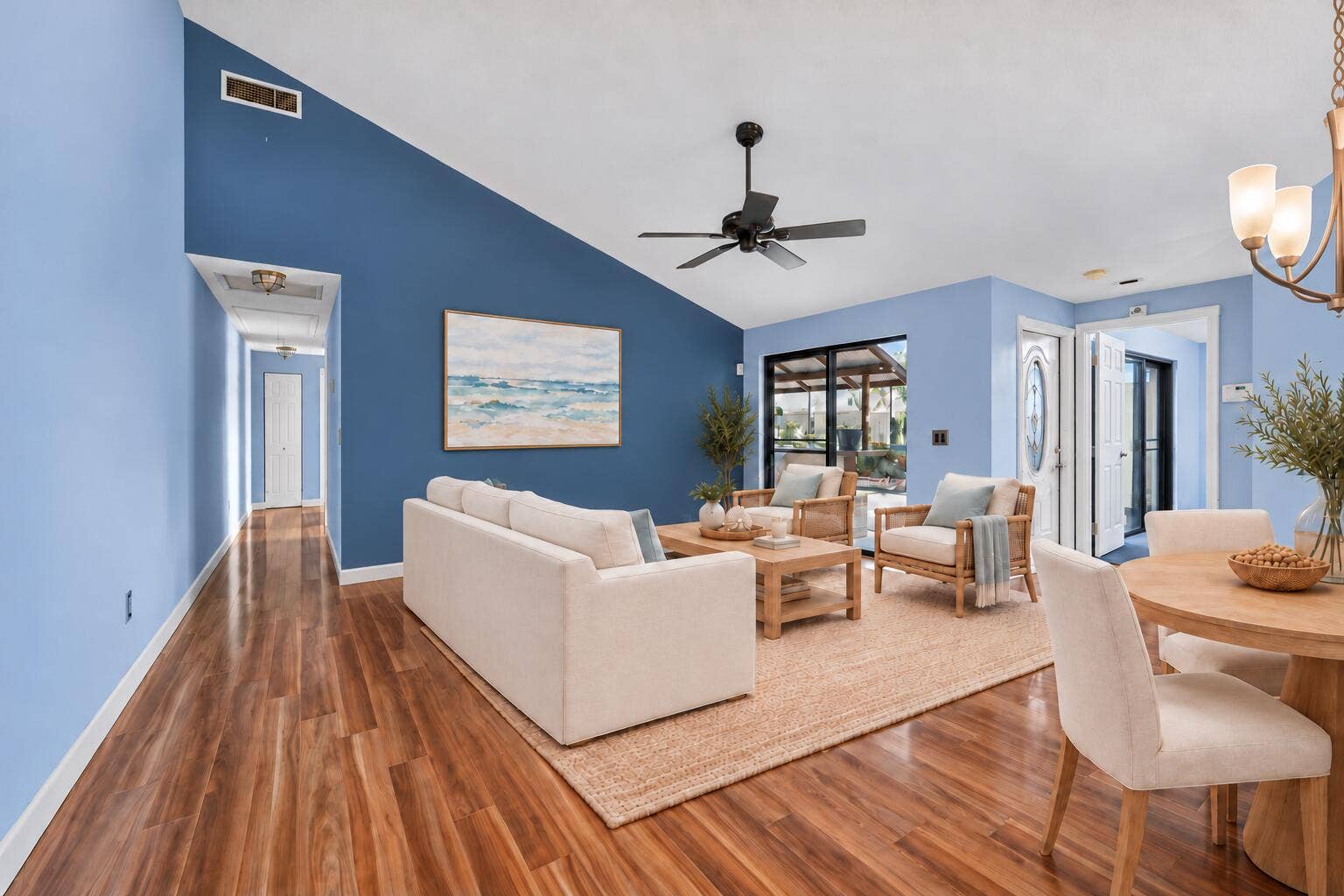 5950 Golden Eagle Circle, Palm Beach Gardens, FL 33418 Living Room Virtually Staged