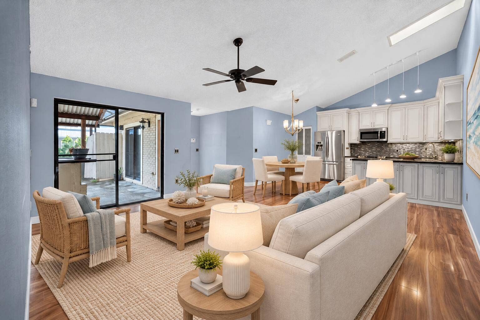 5950 Golden Eagle Circle, Palm Beach Gardens, FL 33418 Living area virtually staged