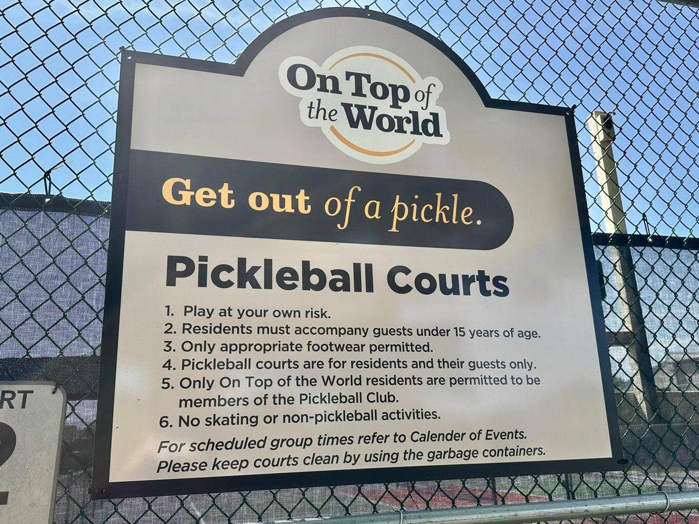 9675 SW 85th Avenue, #B, Ocala, FL 34481 OTOW Pickleball Sign