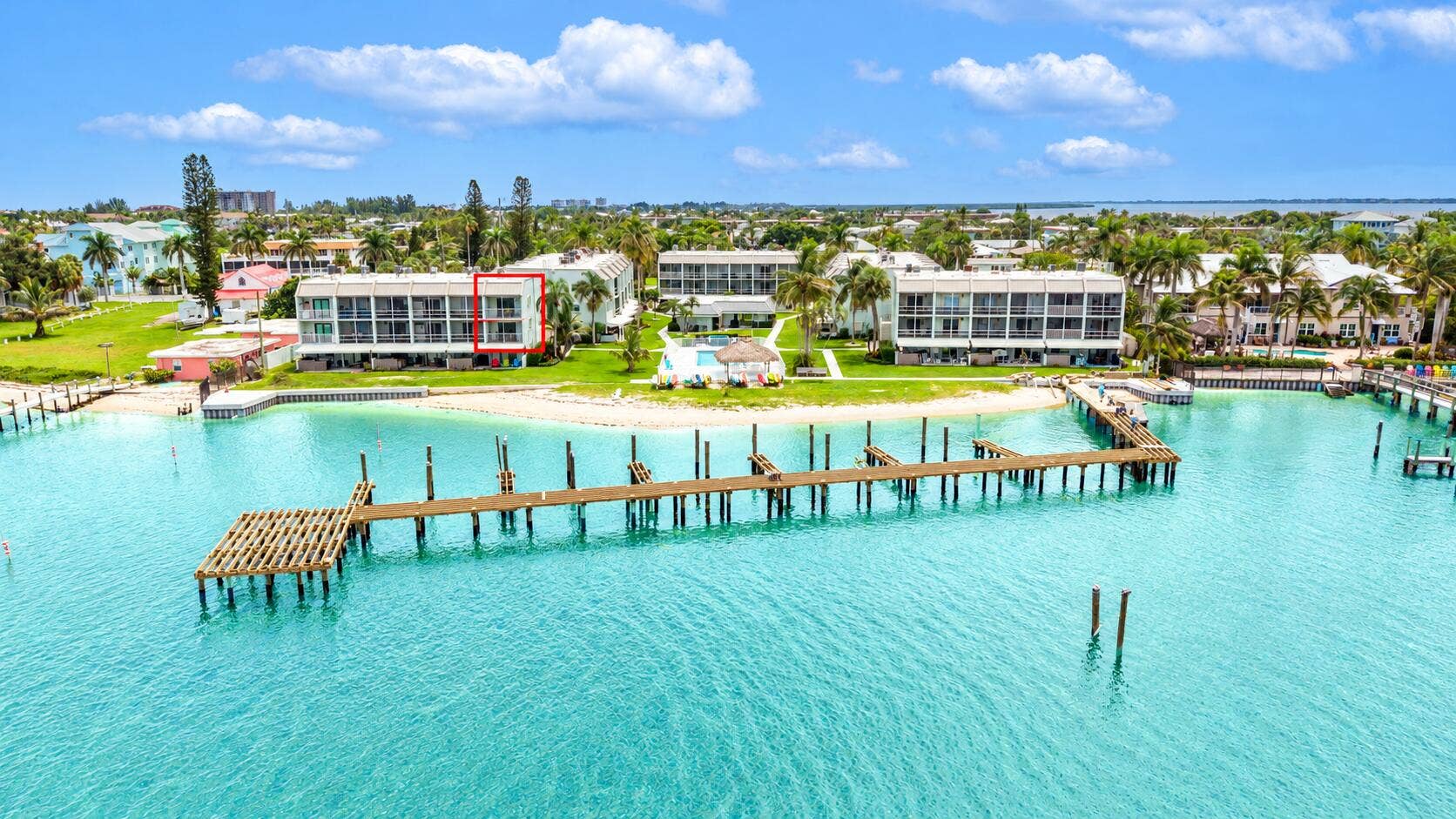 1300 SEAWAY Drive, #4, Fort Pierce, FL 34949 Aerial Waterfront Condo with Highlighted