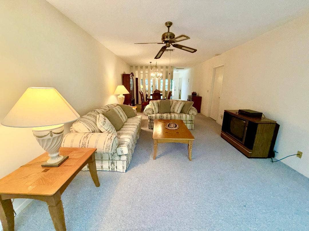 1150 Mahogany Way, #203, Delray Beach, FL 33445 living room to dining area