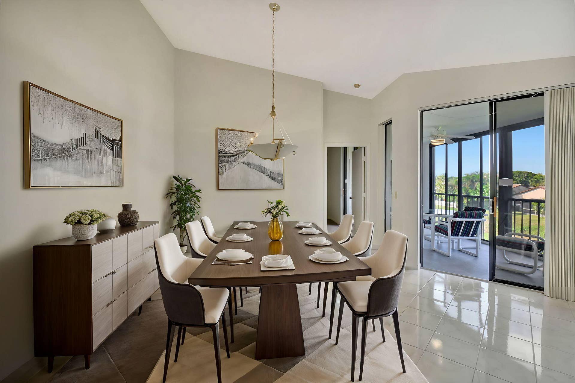 Virtually Staged Formal Dining Area