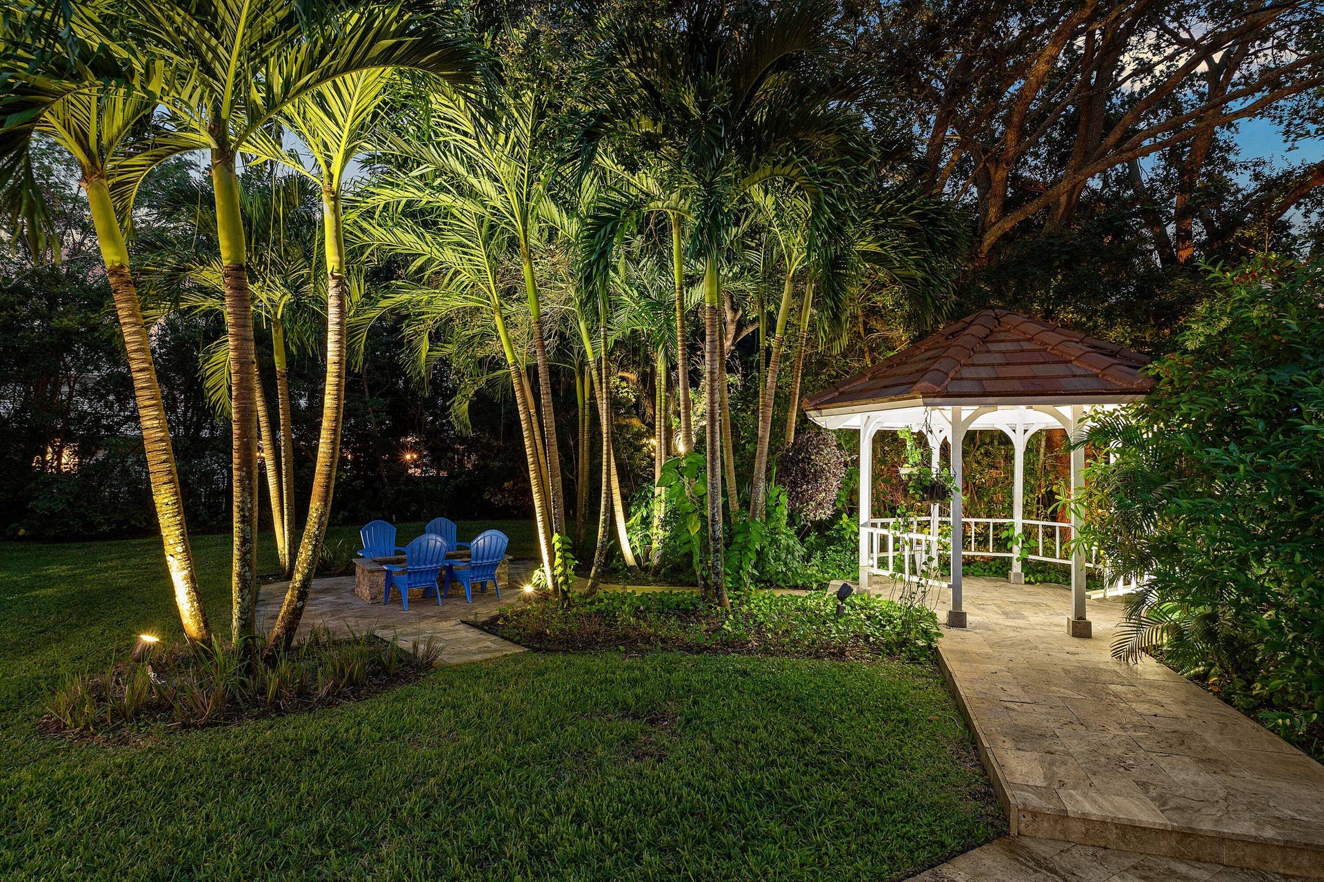 17888 Fieldbrook Circle E, Boca Raton, FL 33496 Twilight - Garden Gazebo