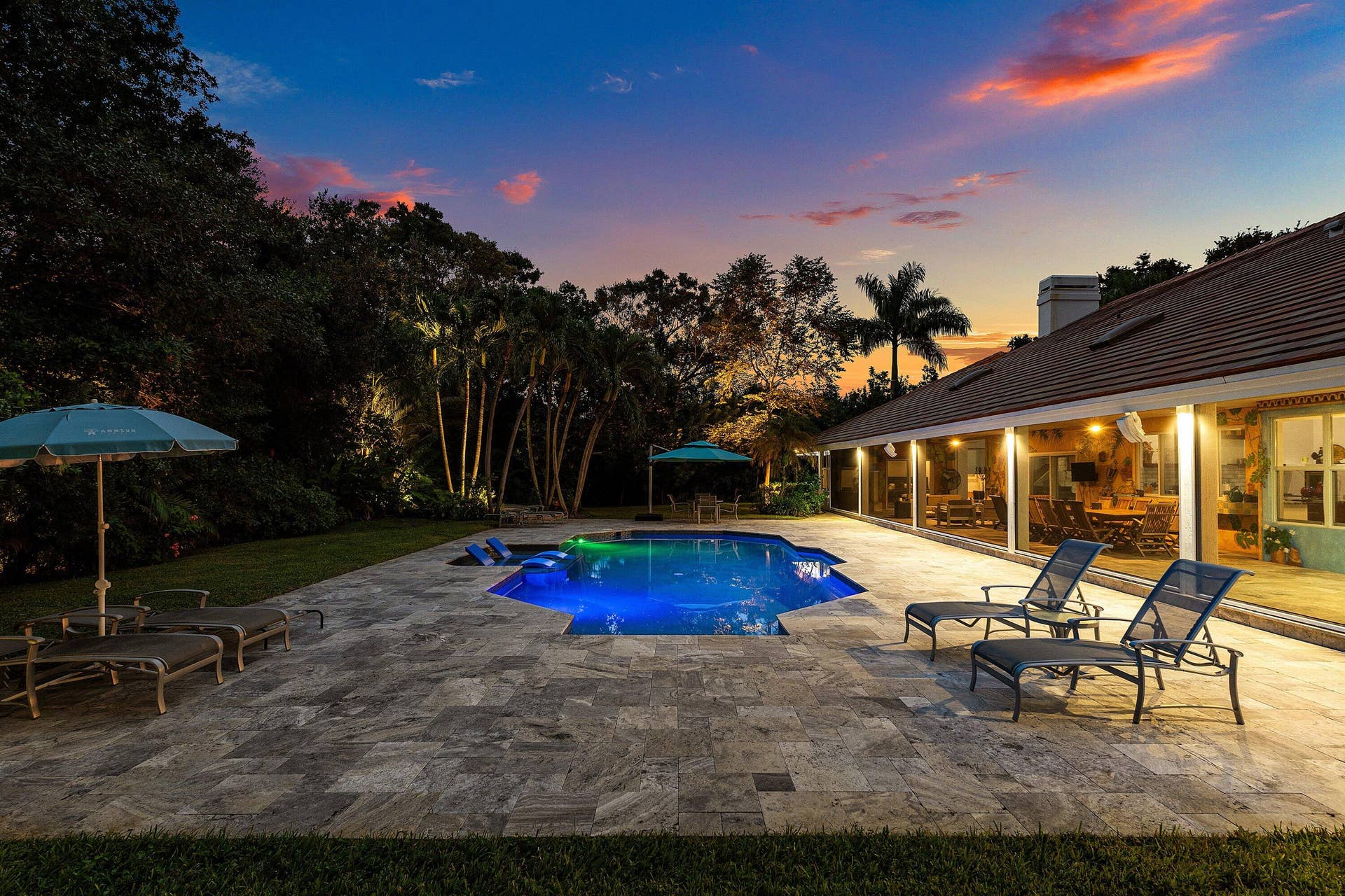 17888 Fieldbrook Circle E, Boca Raton, FL 33496 Twilight - Pool
