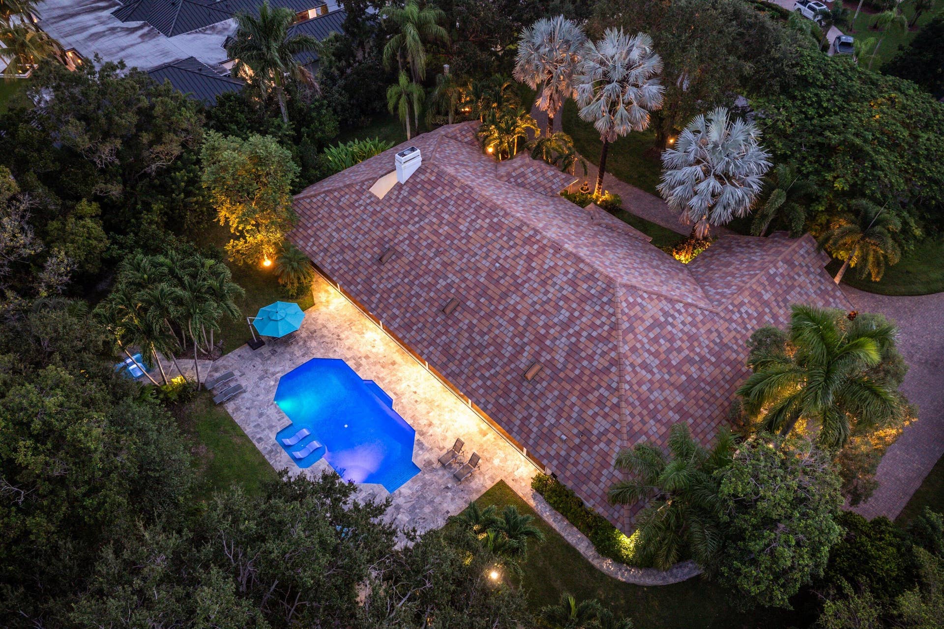 17888 Fieldbrook Circle E, Boca Raton, FL 33496 Twilight - Aerial