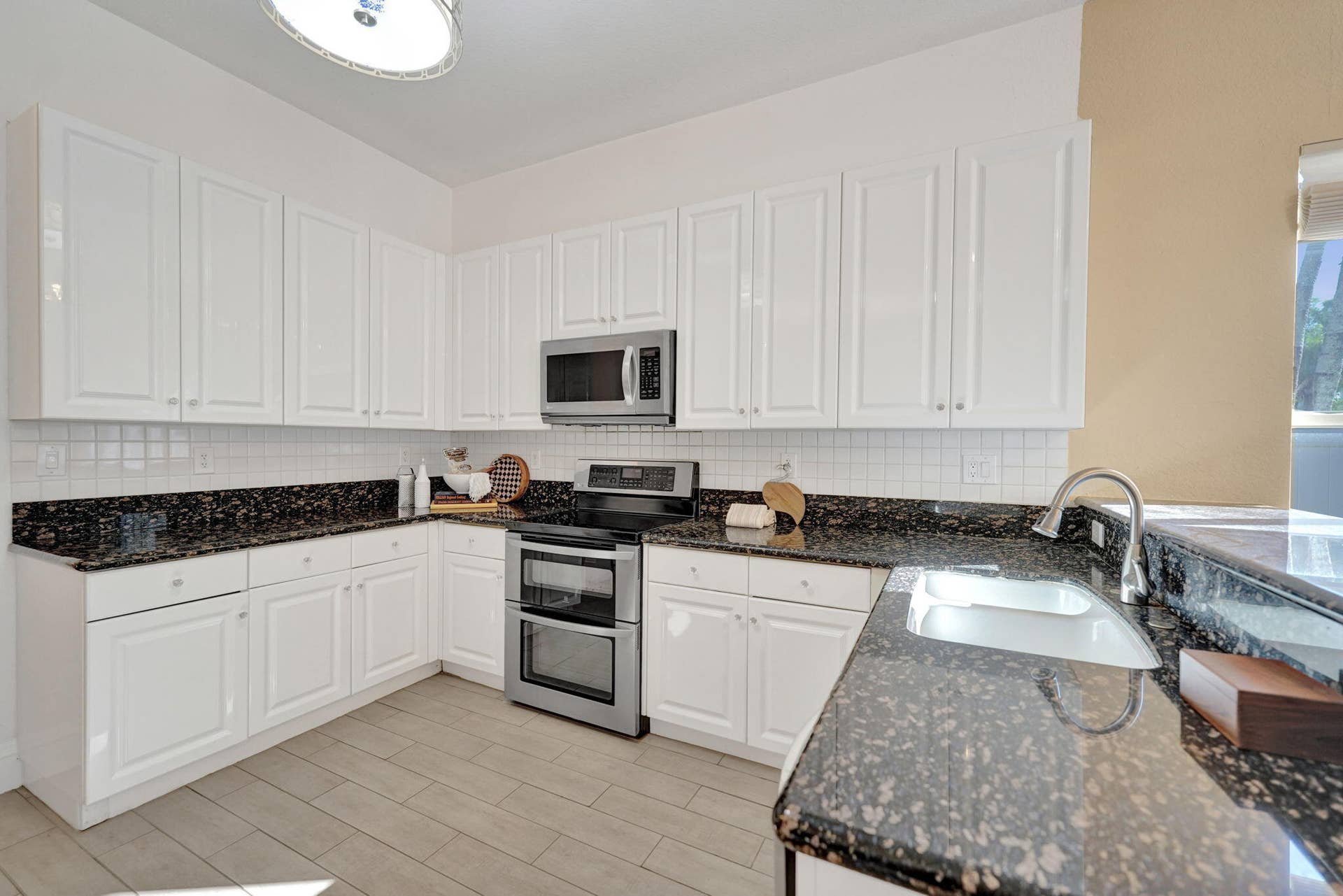 Abundant Cabinetry ans Granite Counters